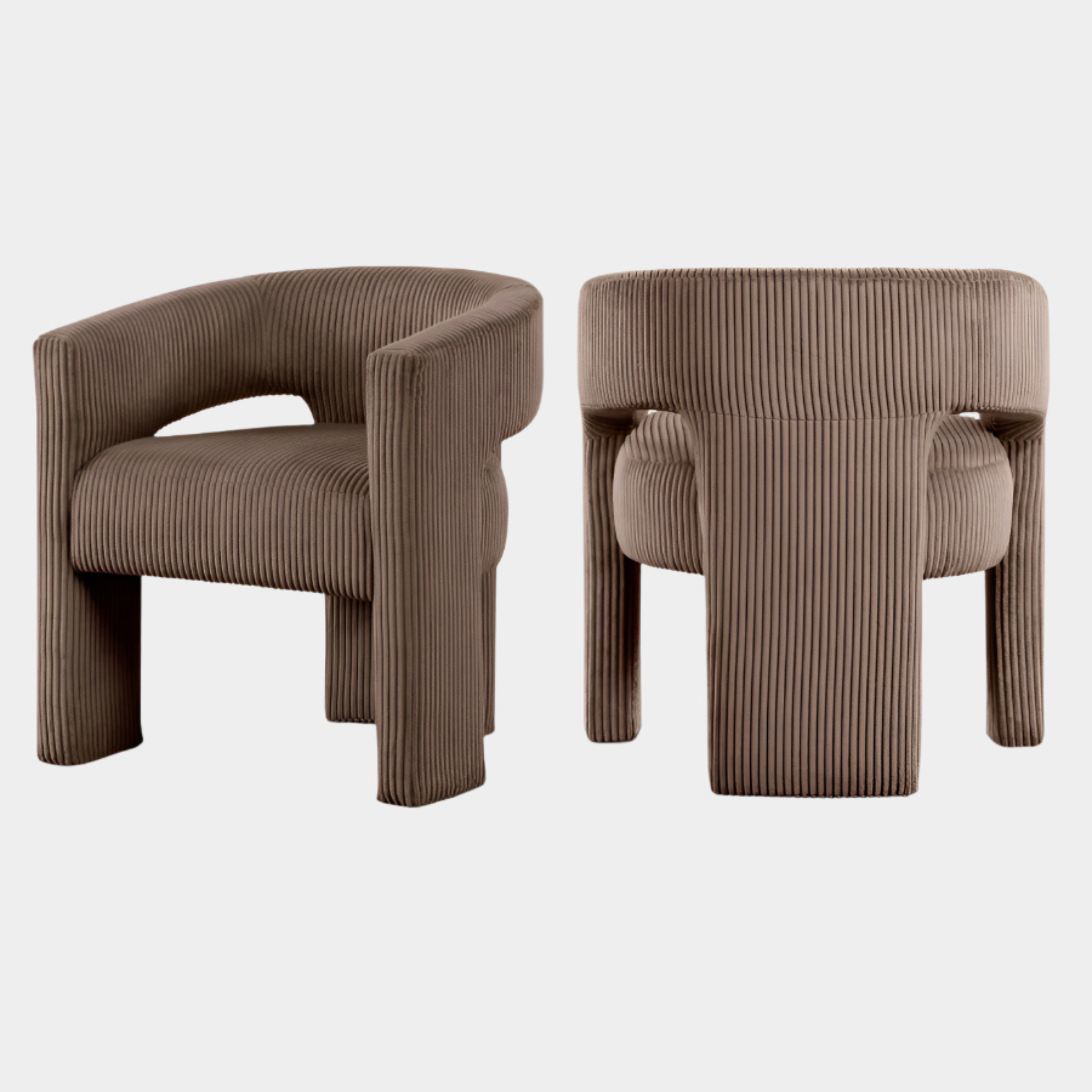 Fauteuil d'appoint rembourré en chenille Vivi