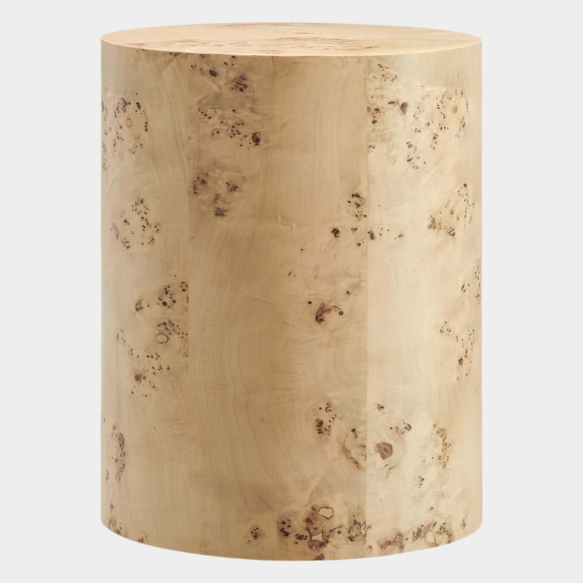 Cosmos 16" Round Burl Wood Side Table