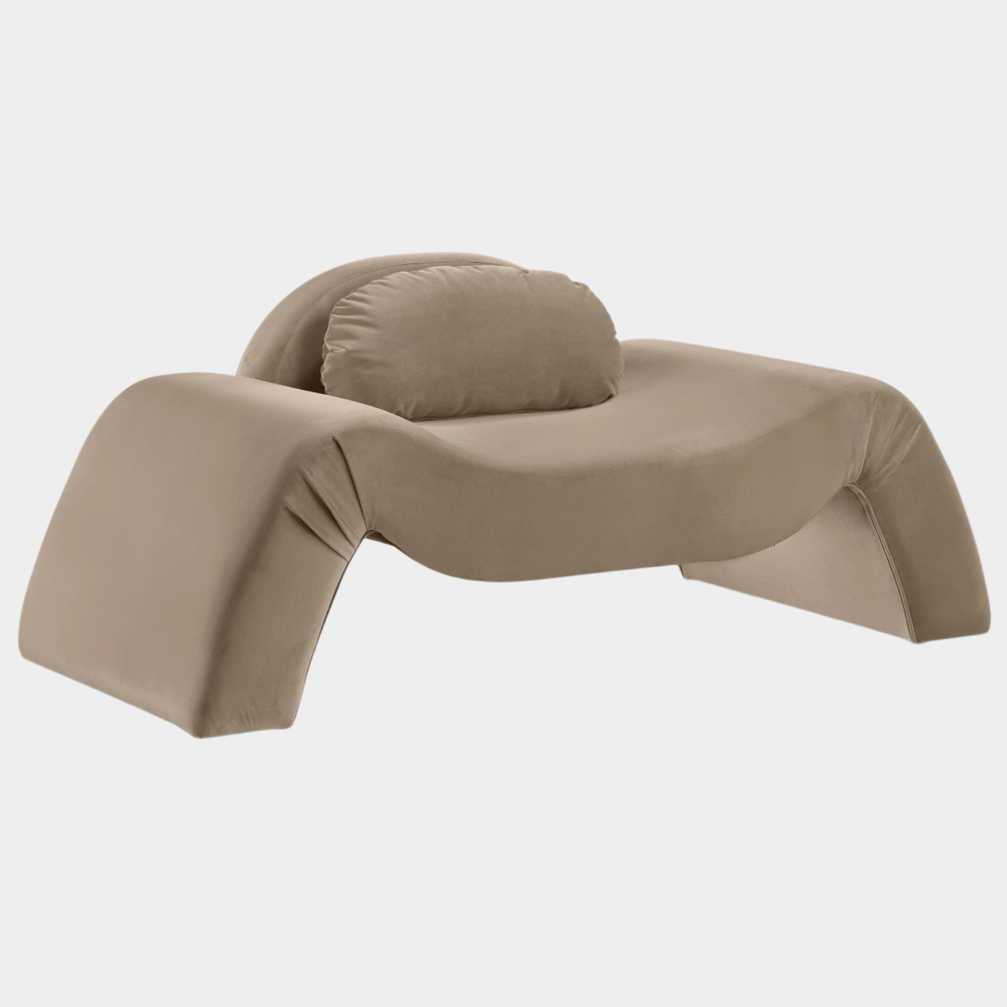 Fauteuil d'appoint rembourré en chenille Vivi