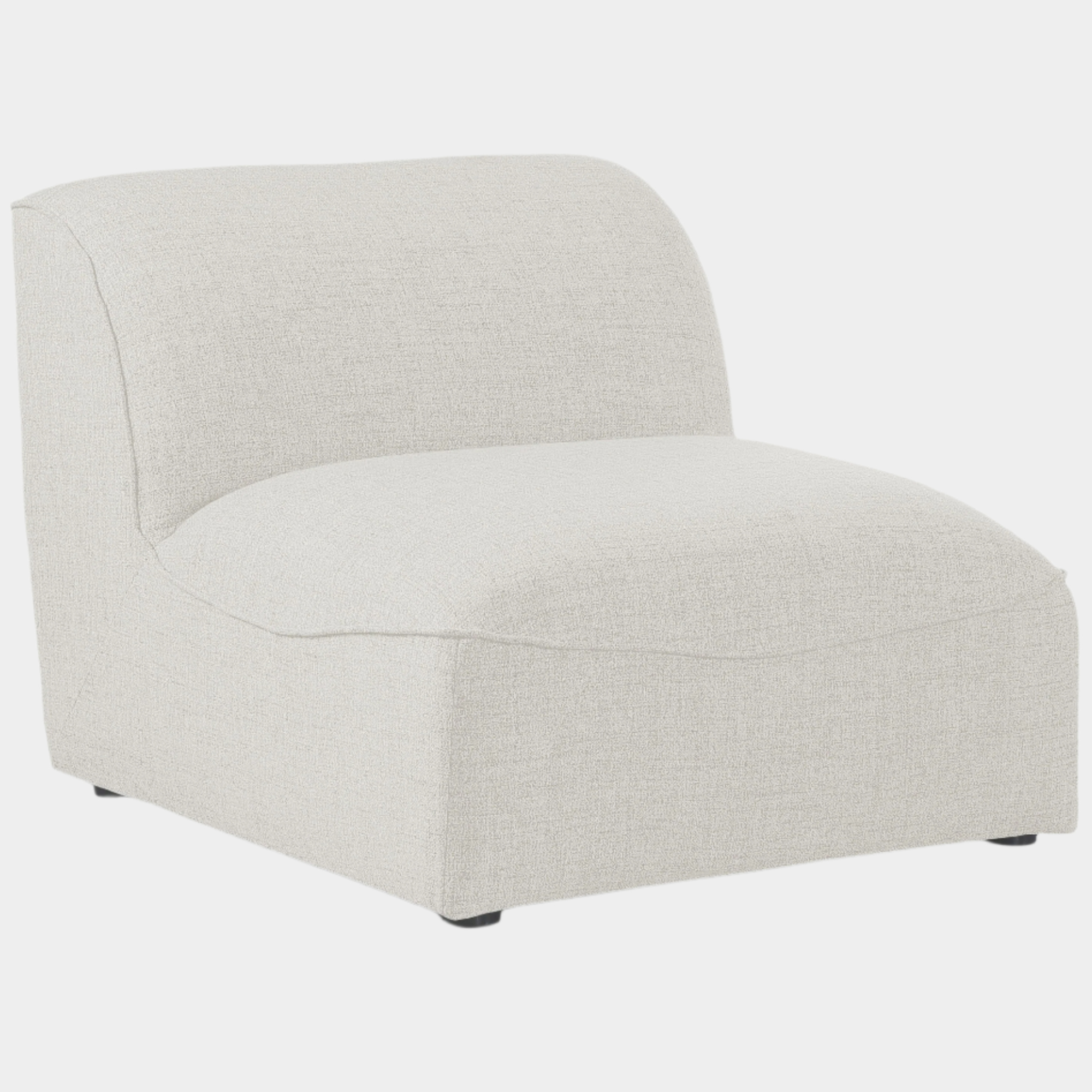 Miramar Linen Textured Fabric Upholstered Armless Modular Chair