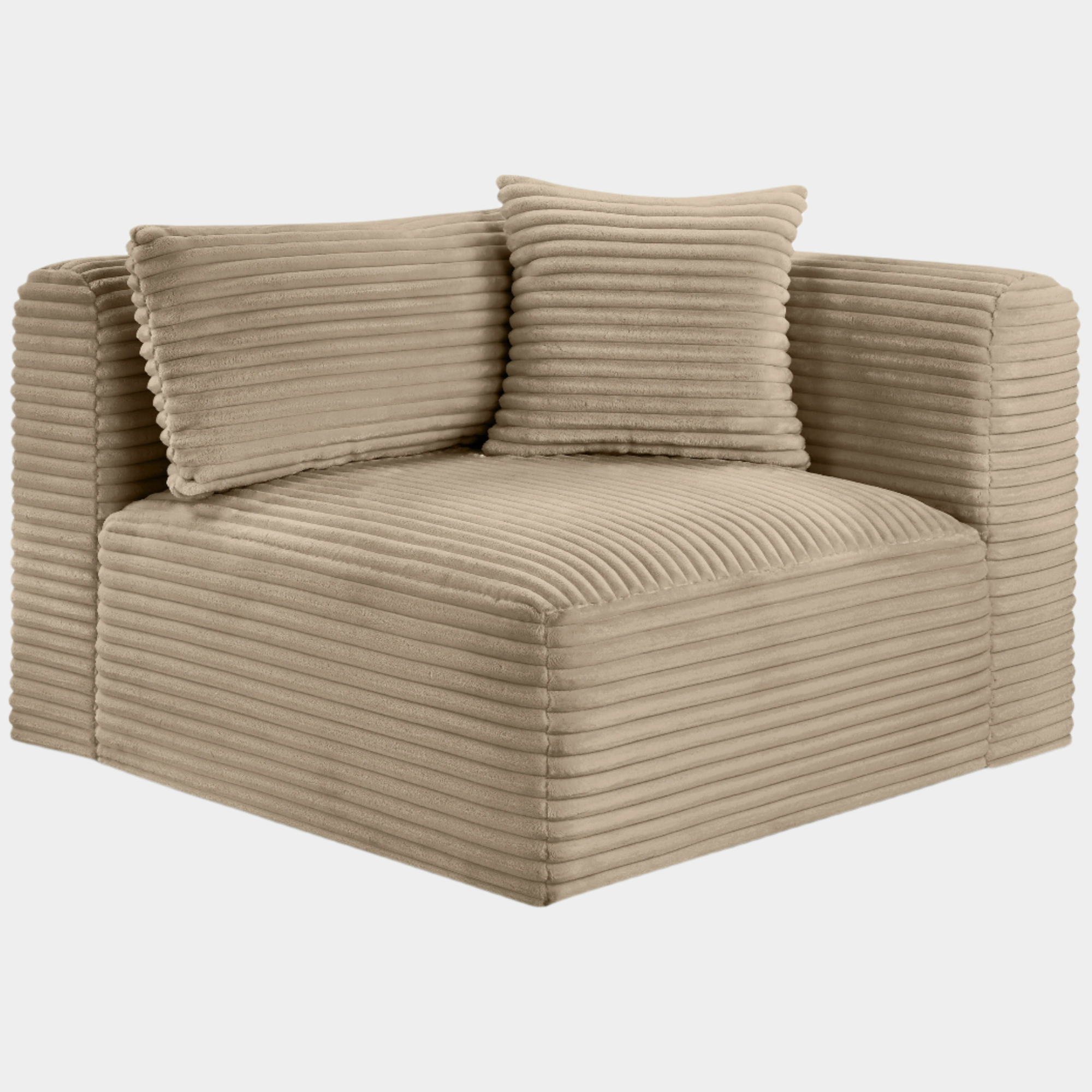 Shaggy Corduroy Performance Fabric Upholstered Accent Chair