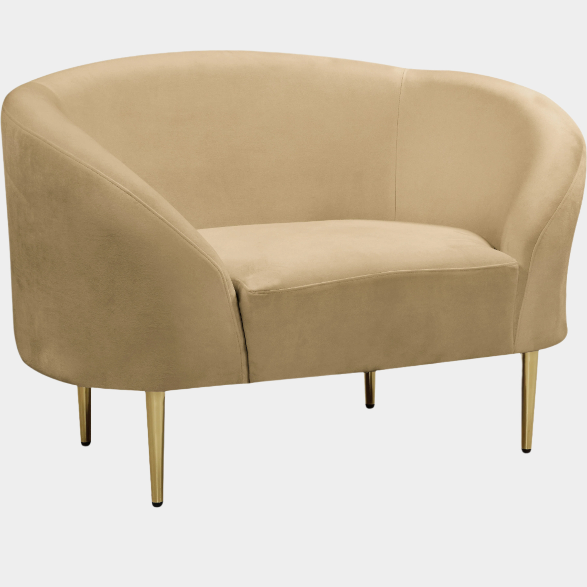 Fauteuil d'appoint rembourré en chenille Vivi