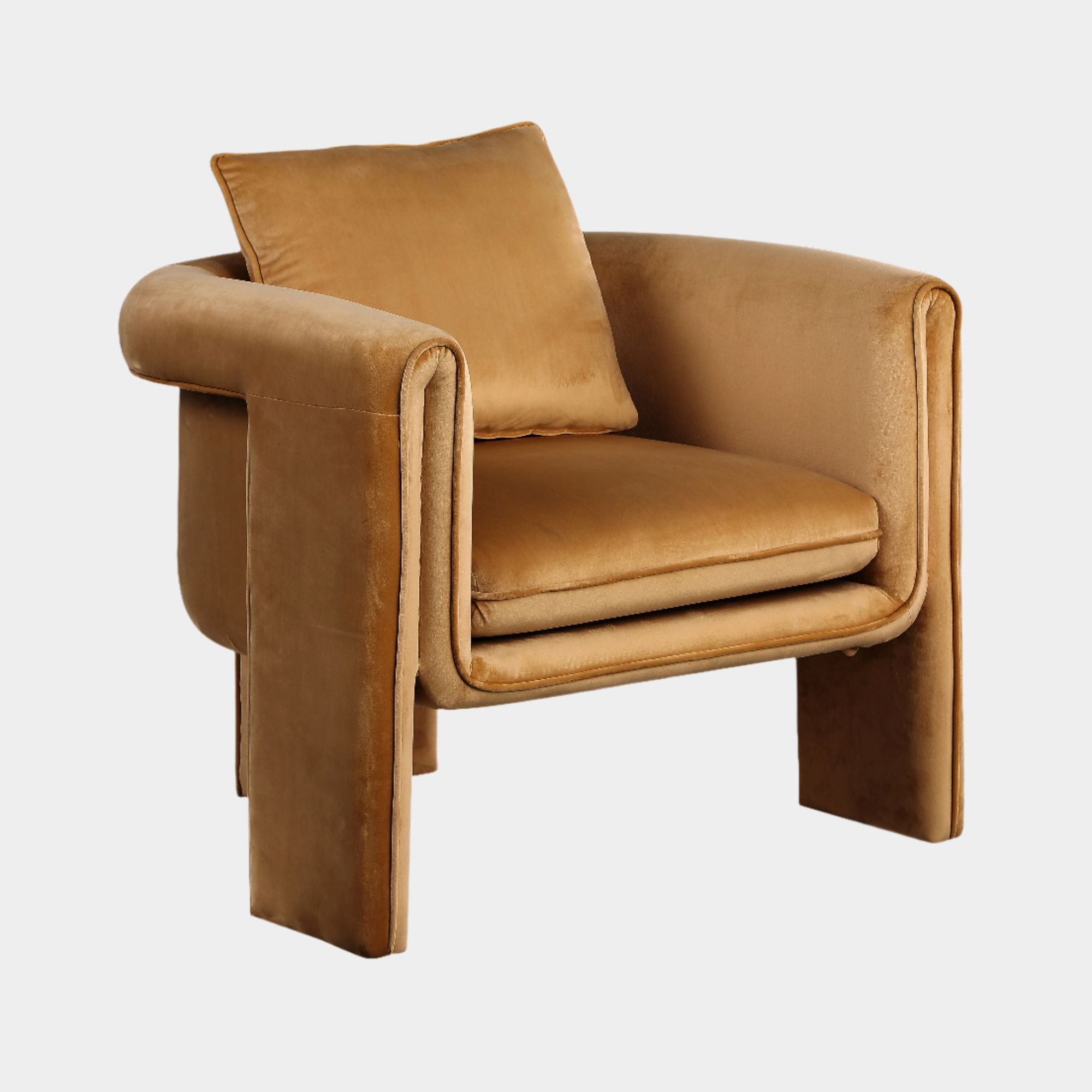 Fauteuil d'appoint rembourré en chenille Vivi
