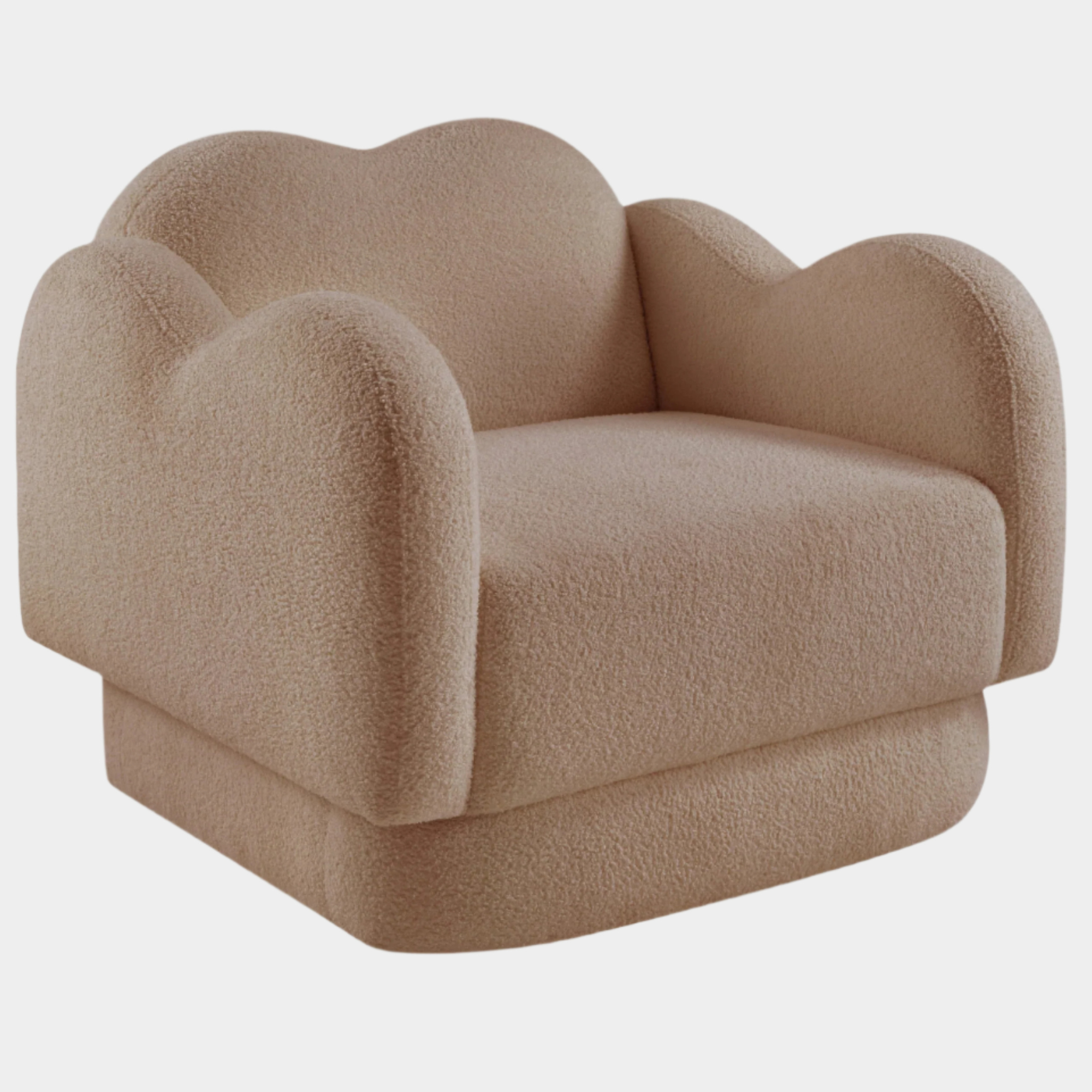 Fauteuil d'appoint rembourré en chenille Vivi