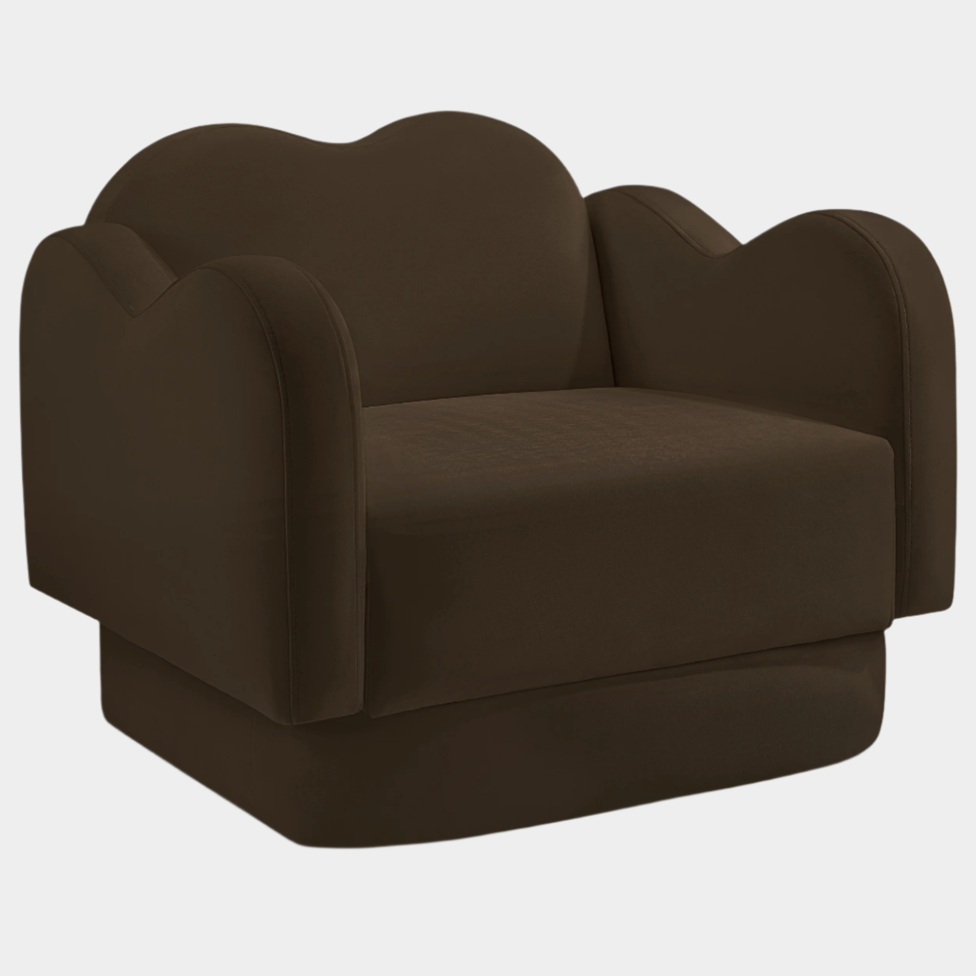 Fauteuil d'appoint rembourré en chenille Vivi
