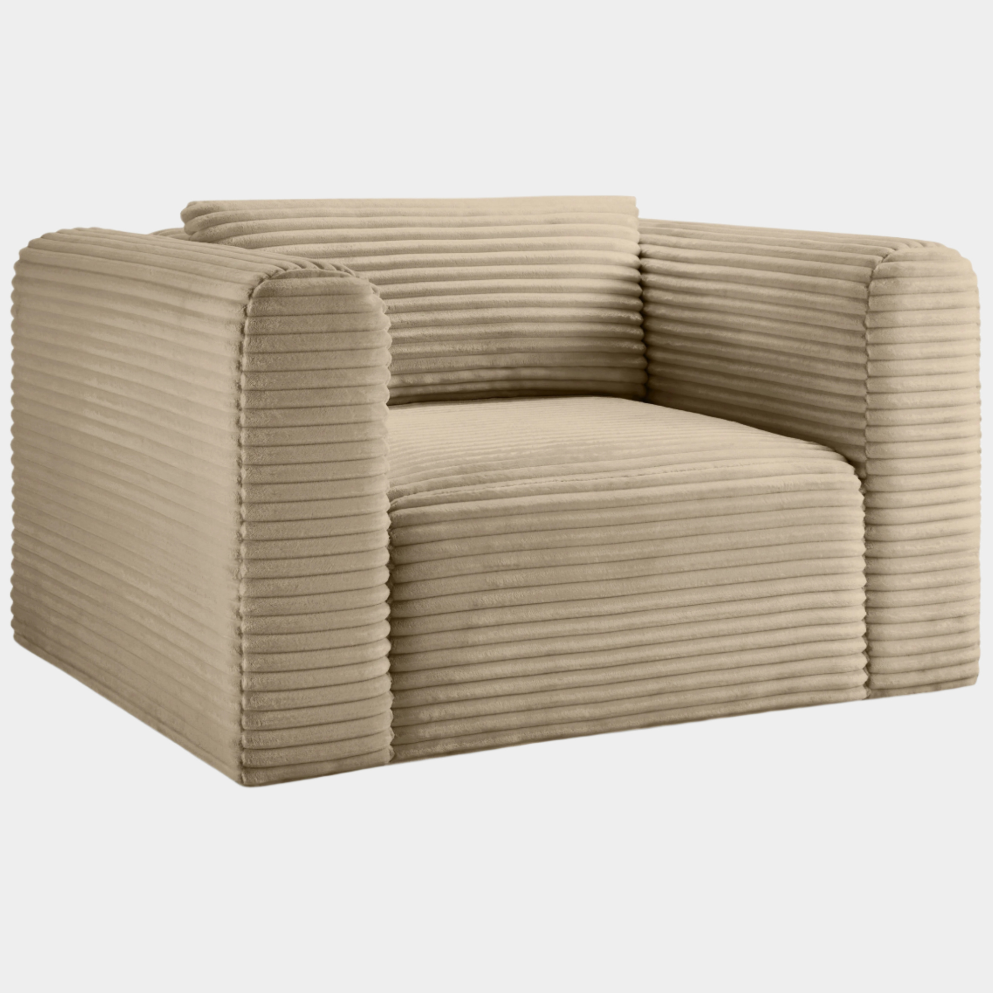 Shaggy Corduroy Performance Fabric Upholstered Accent Chair