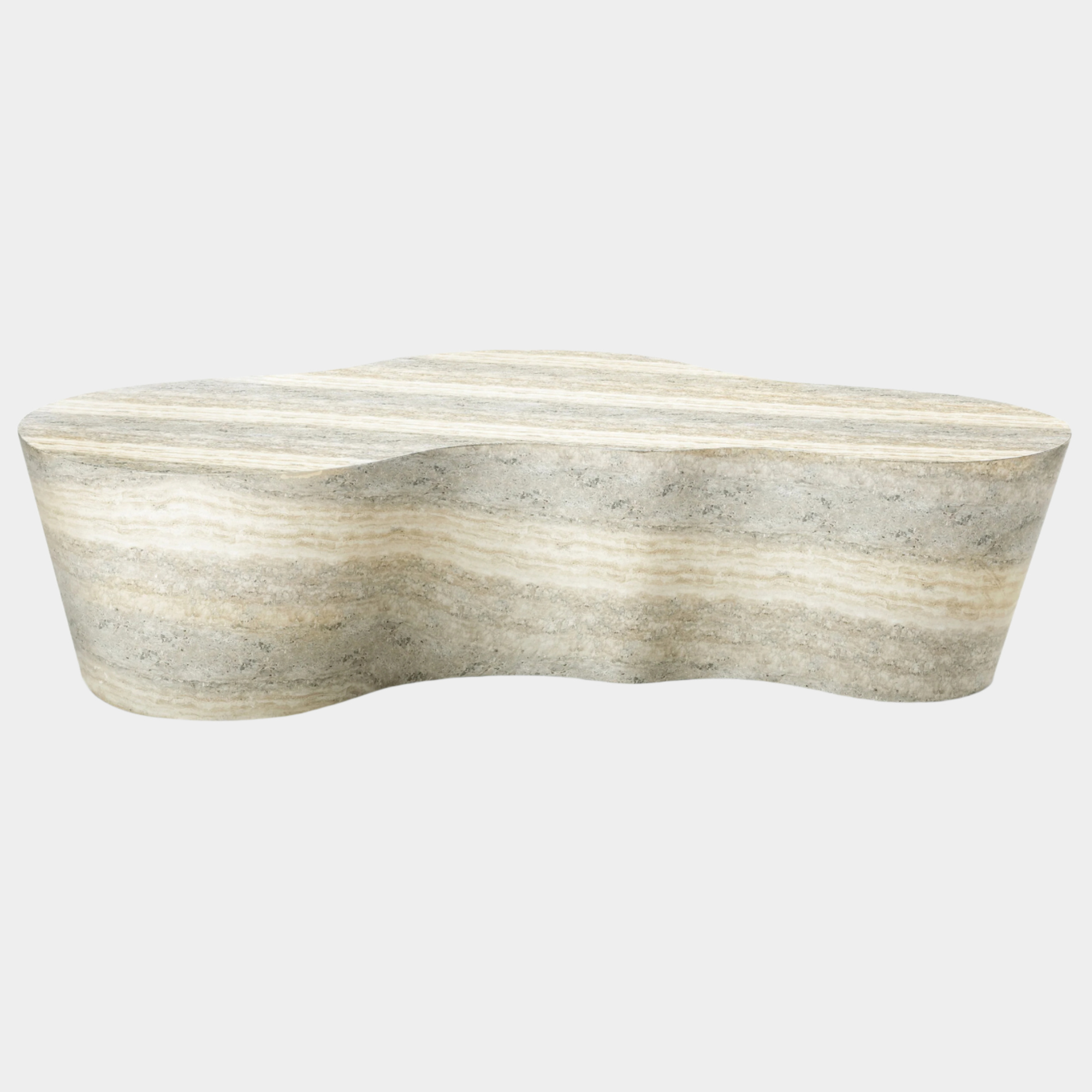 Monza Travertine Finish Indoor/Outdoor Concrete Coffee Table