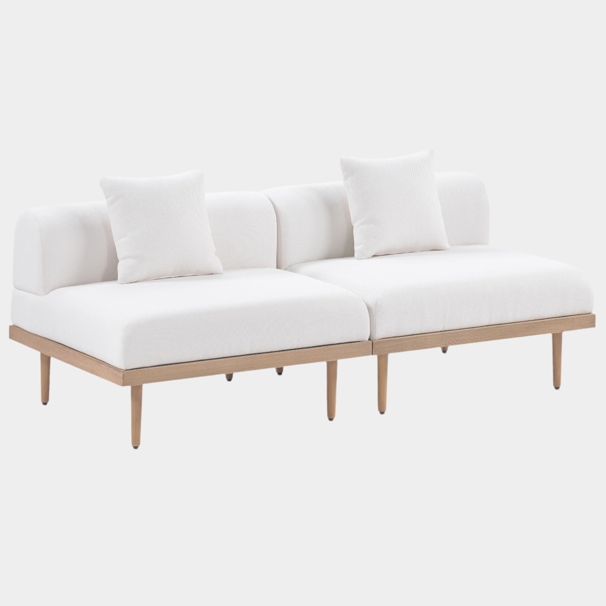 Chaise longue en tissu Orian Teddy