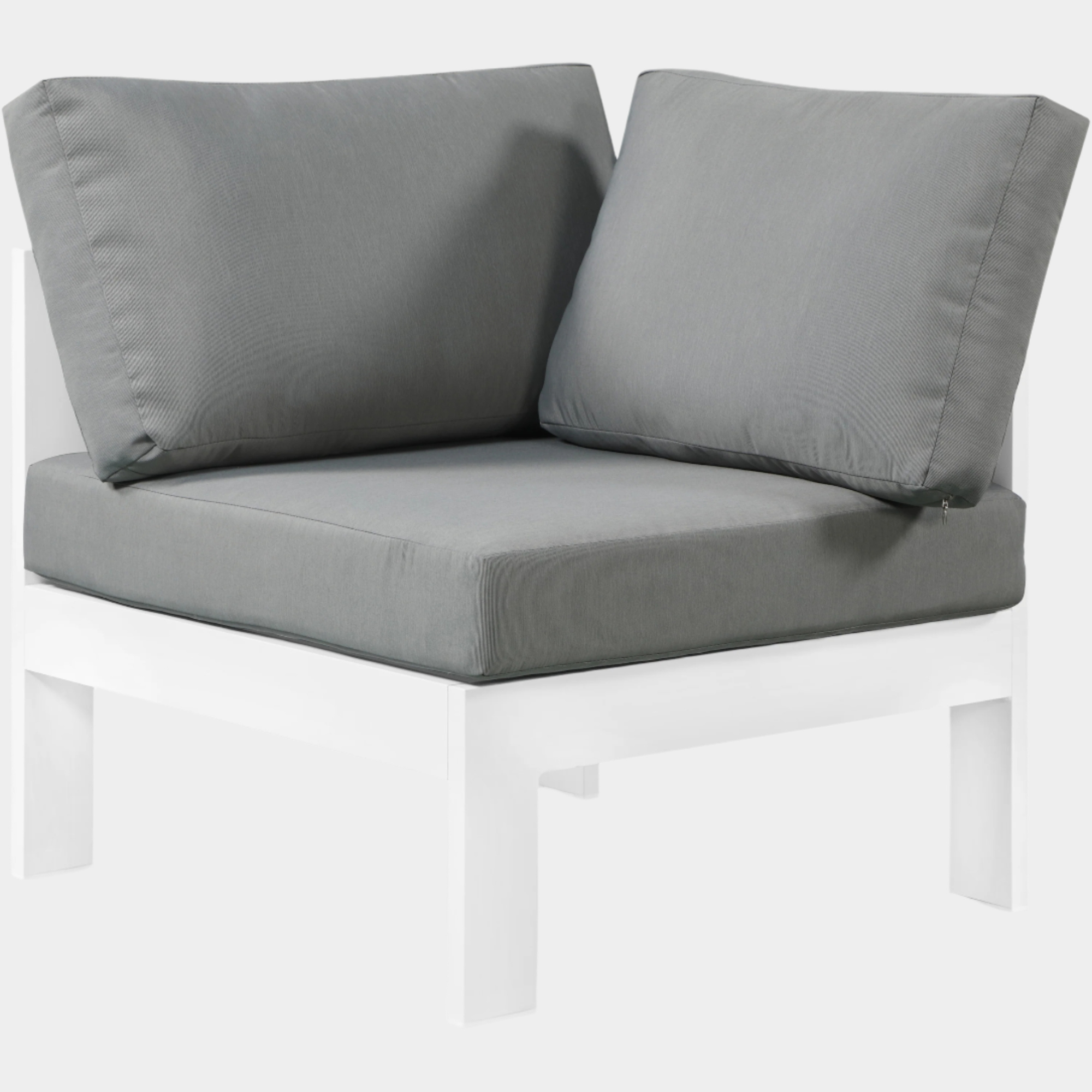 Nizuc Water Resistant Fabric Upholstered Outdoor Patio Modular Corner Chair