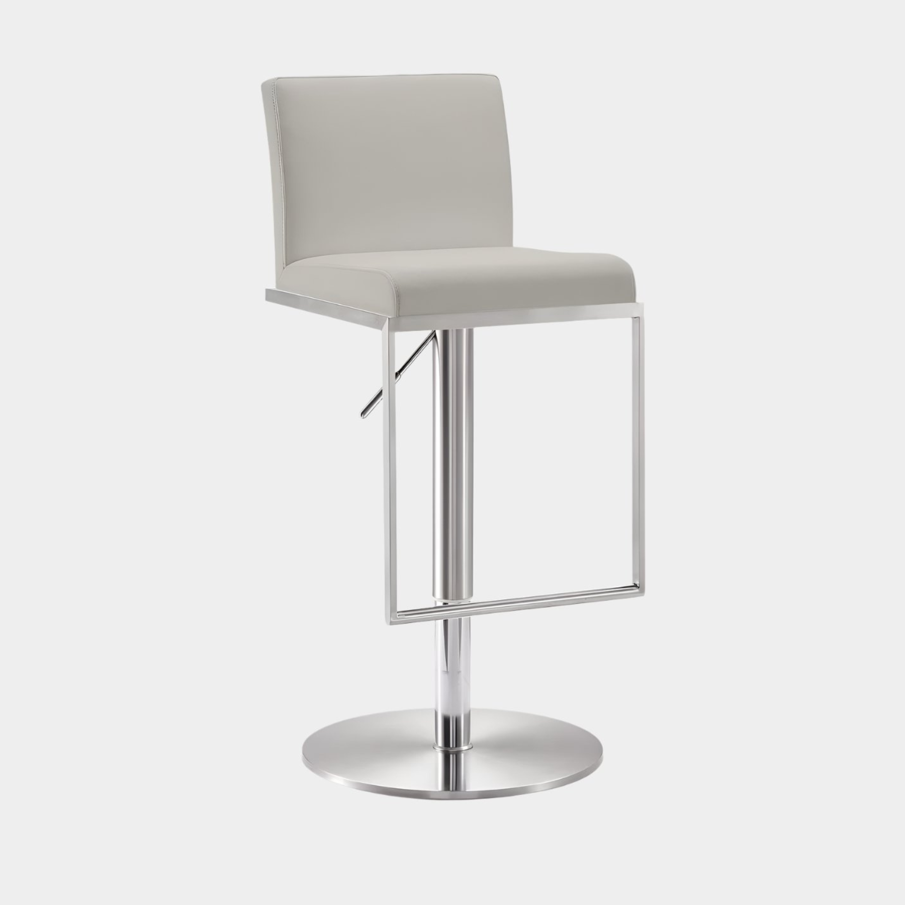 Tabouret en cuir vegan Amalfi Light Grey Performance