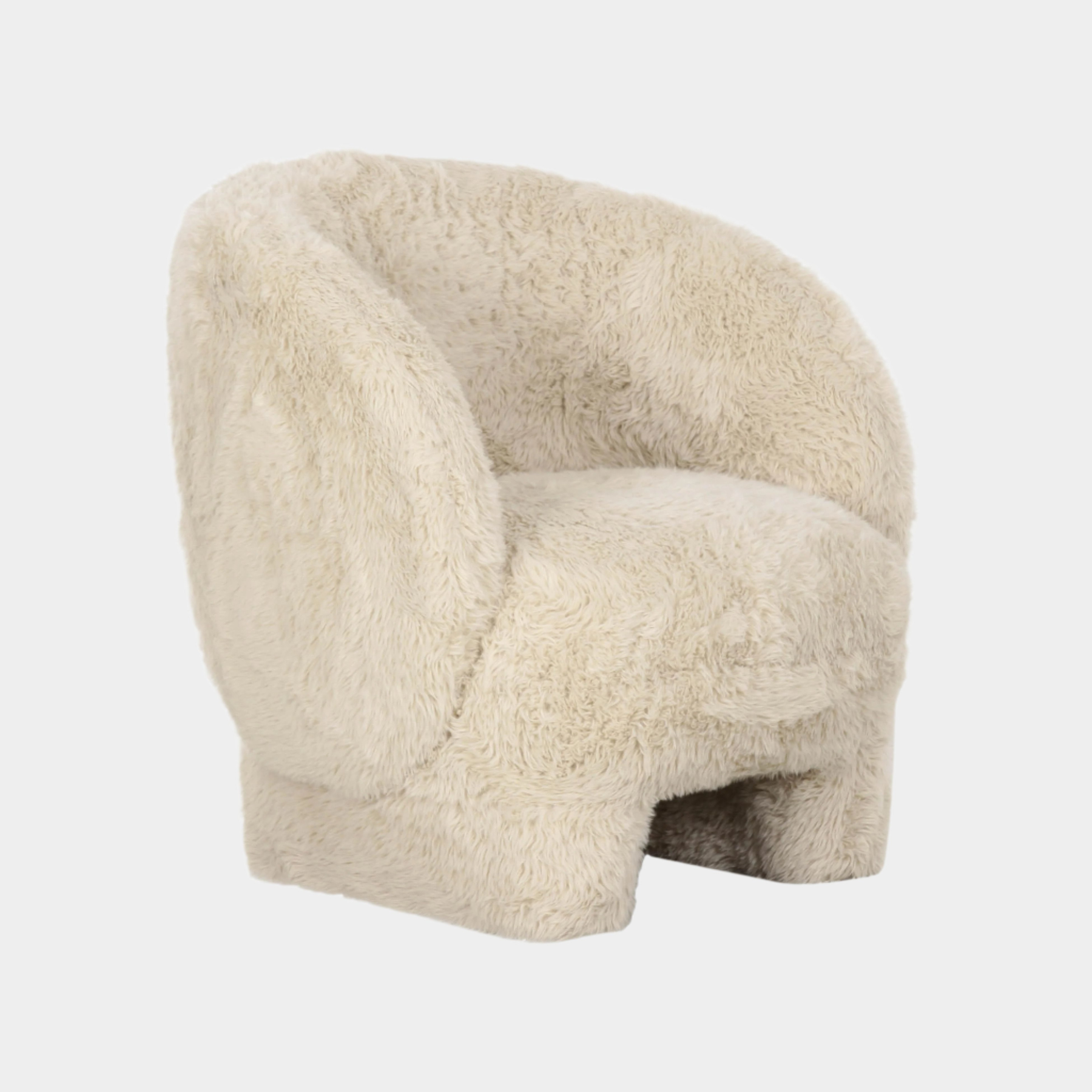 Fauteuil d'appoint en peau de mouton vegan Kiki Natural