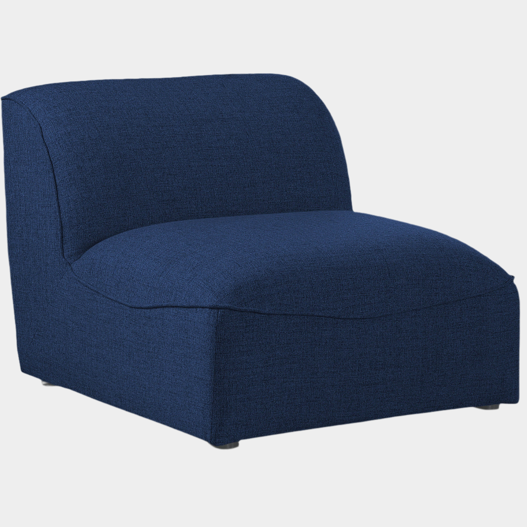 Miramar Linen Textured Fabric Upholstered Armless Modular Chair