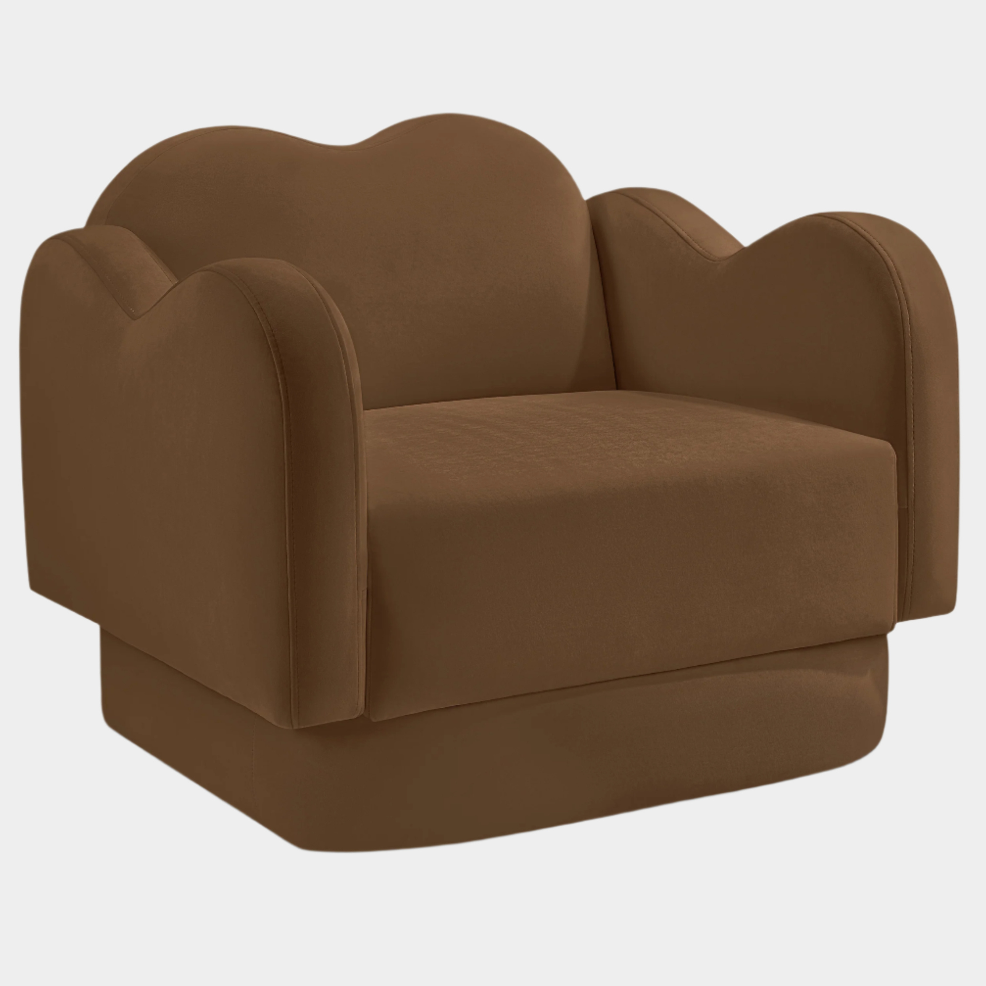 Fauteuil d'appoint rembourré en chenille Vivi