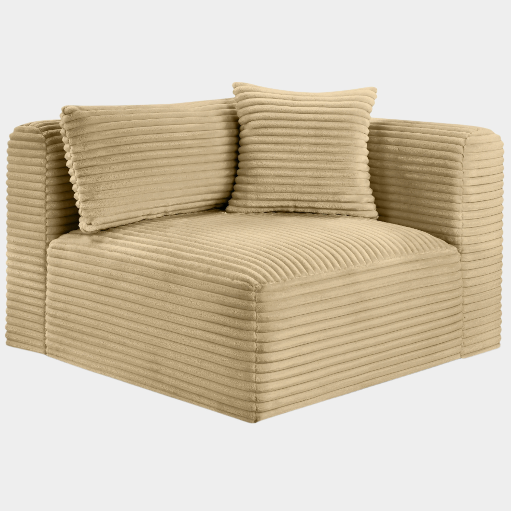 Shaggy Corduroy Performance Fabric Upholstered Accent Chair