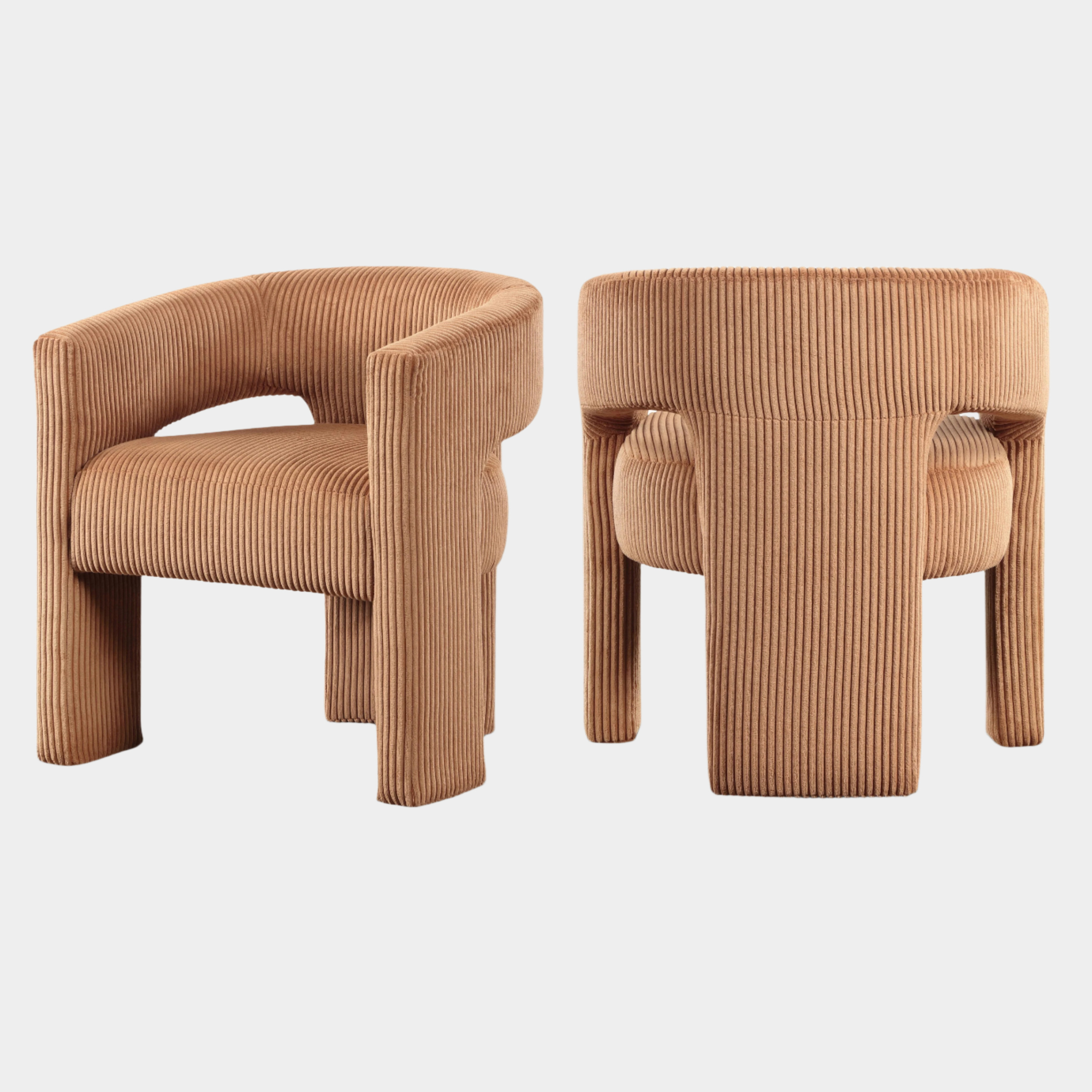 Fauteuil d'appoint rembourré en chenille Vivi