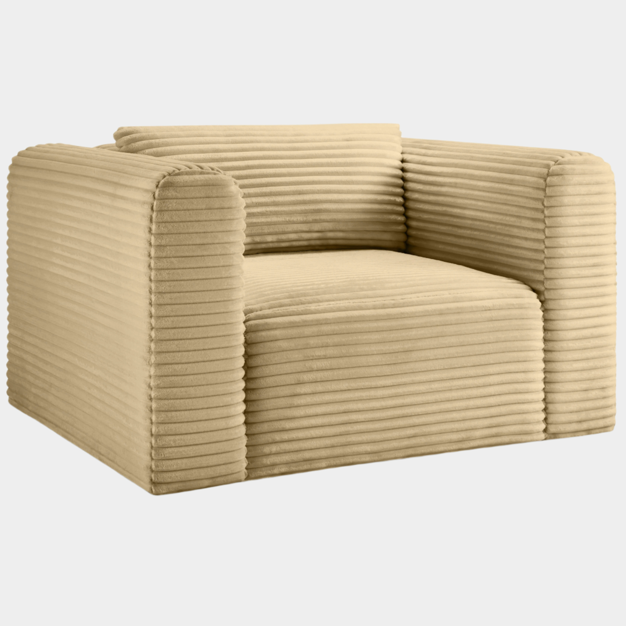 Shaggy Corduroy Performance Fabric Upholstered Accent Chair