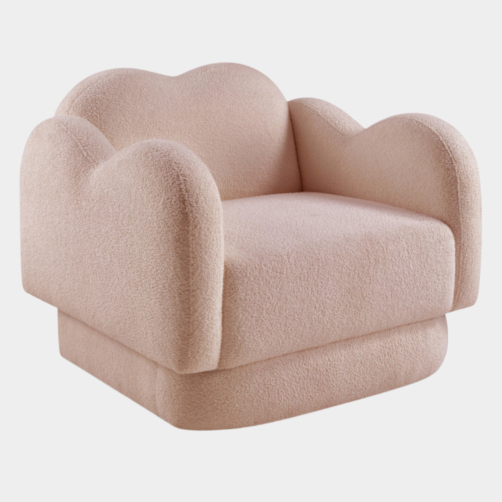 Fauteuil d'appoint rembourré en chenille Vivi
