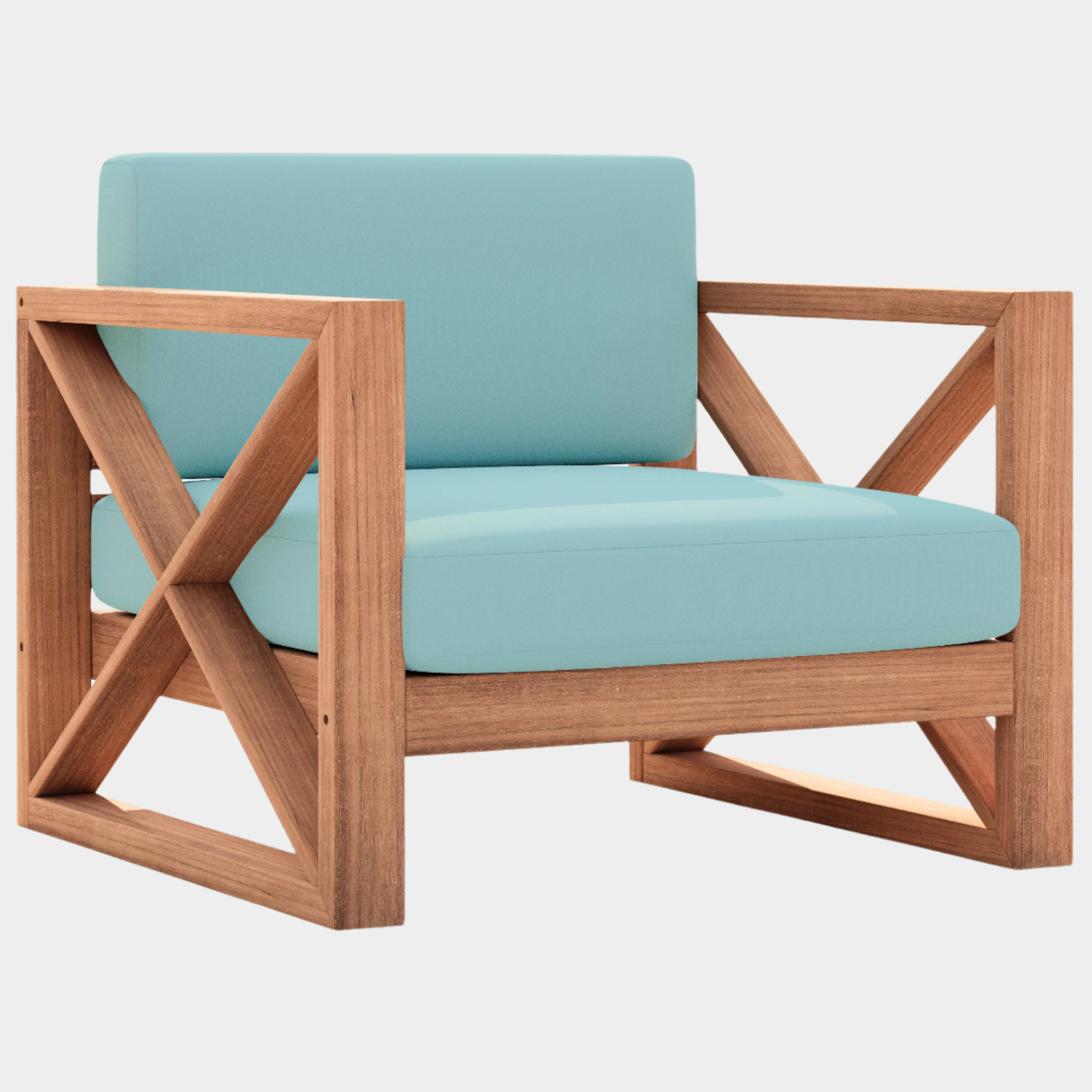 Chaise d'appoint d'extérieur en tissu résistant à l'eau Anguilla