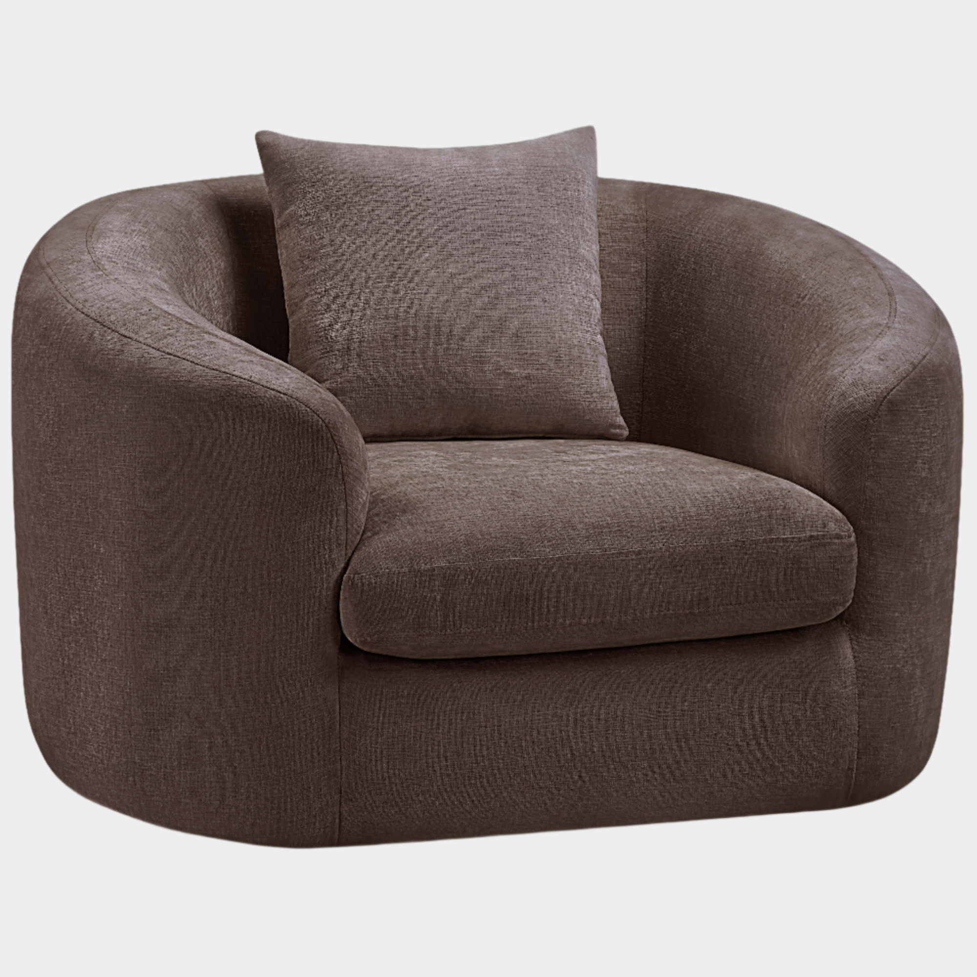 Fauteuil d'appoint rembourré en chenille Vivi