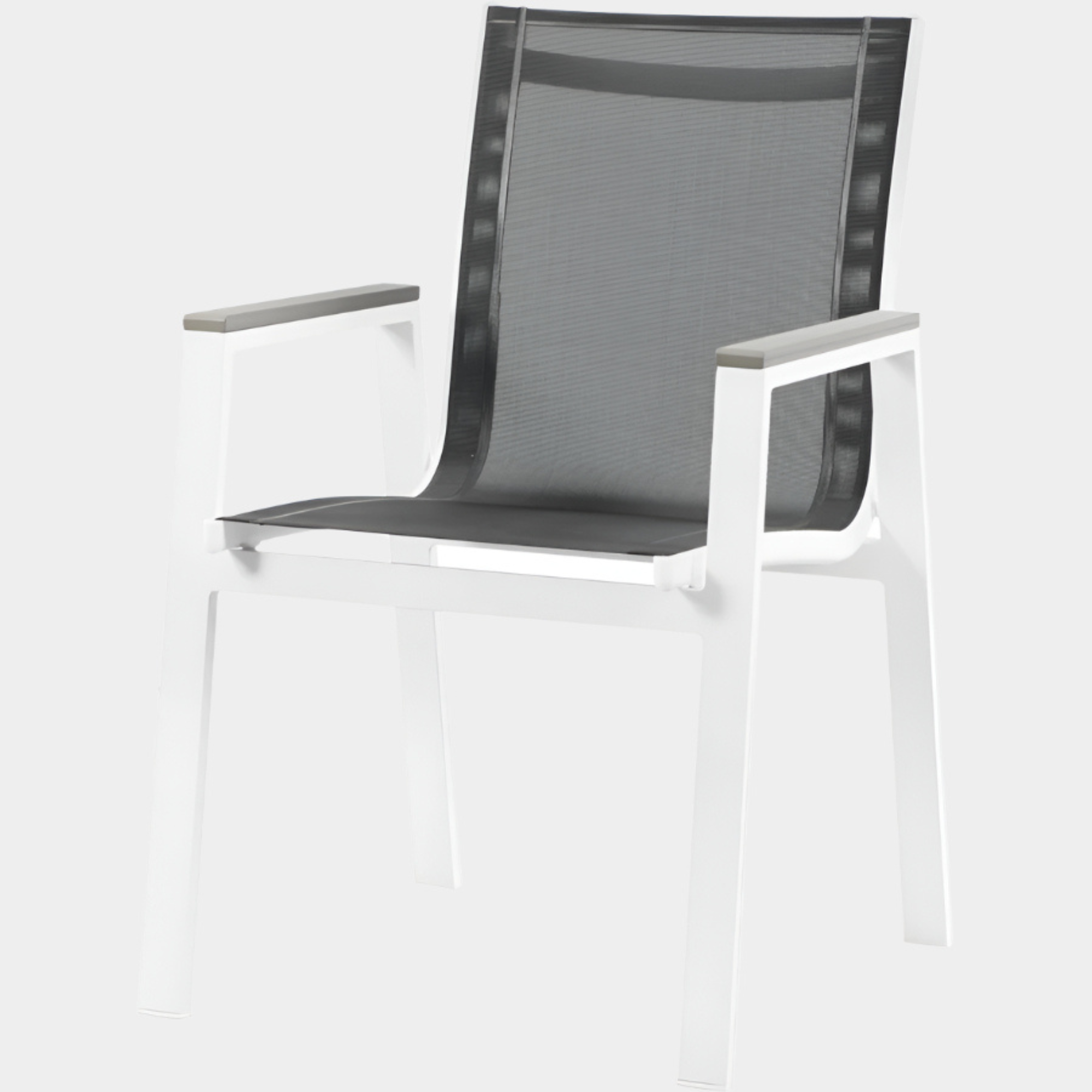 Nizuc Mesh Water Resistant Fabric Outdoor Patio Dining Arm Chair