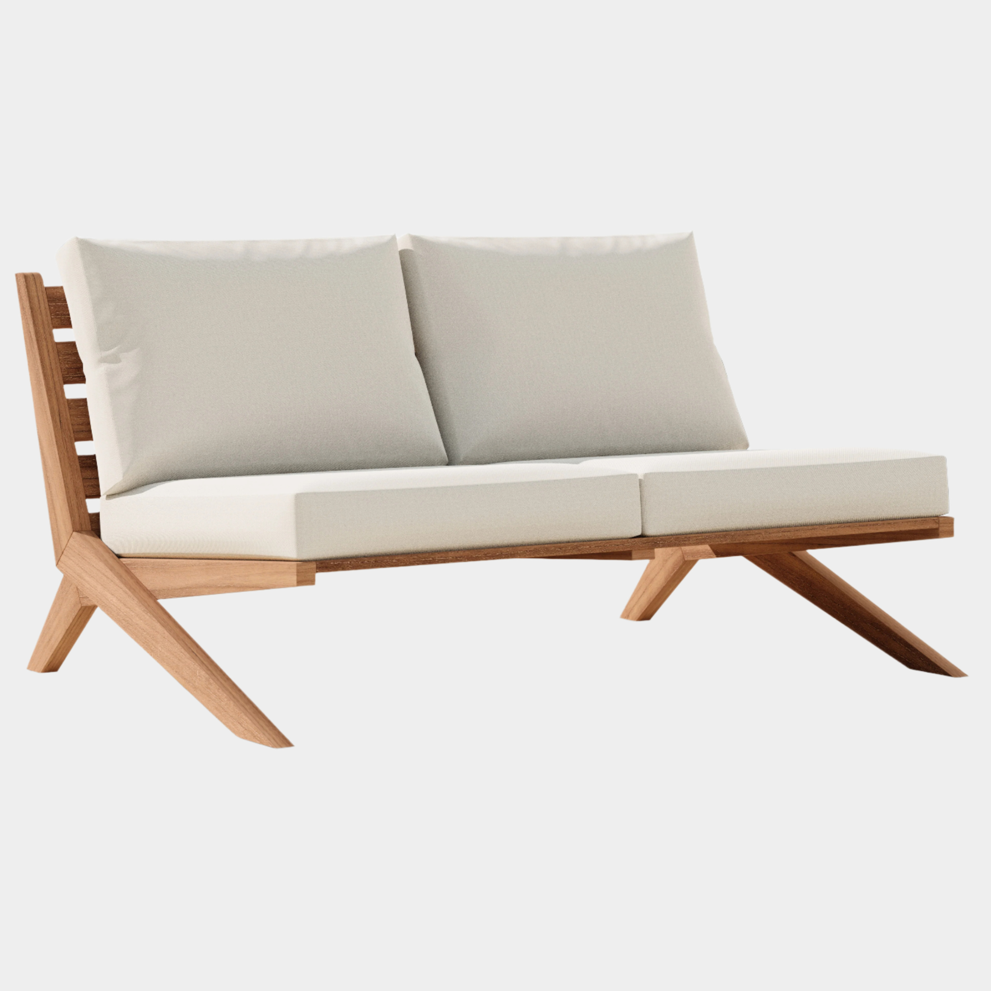 Chaise longue en tissu Orian Teddy