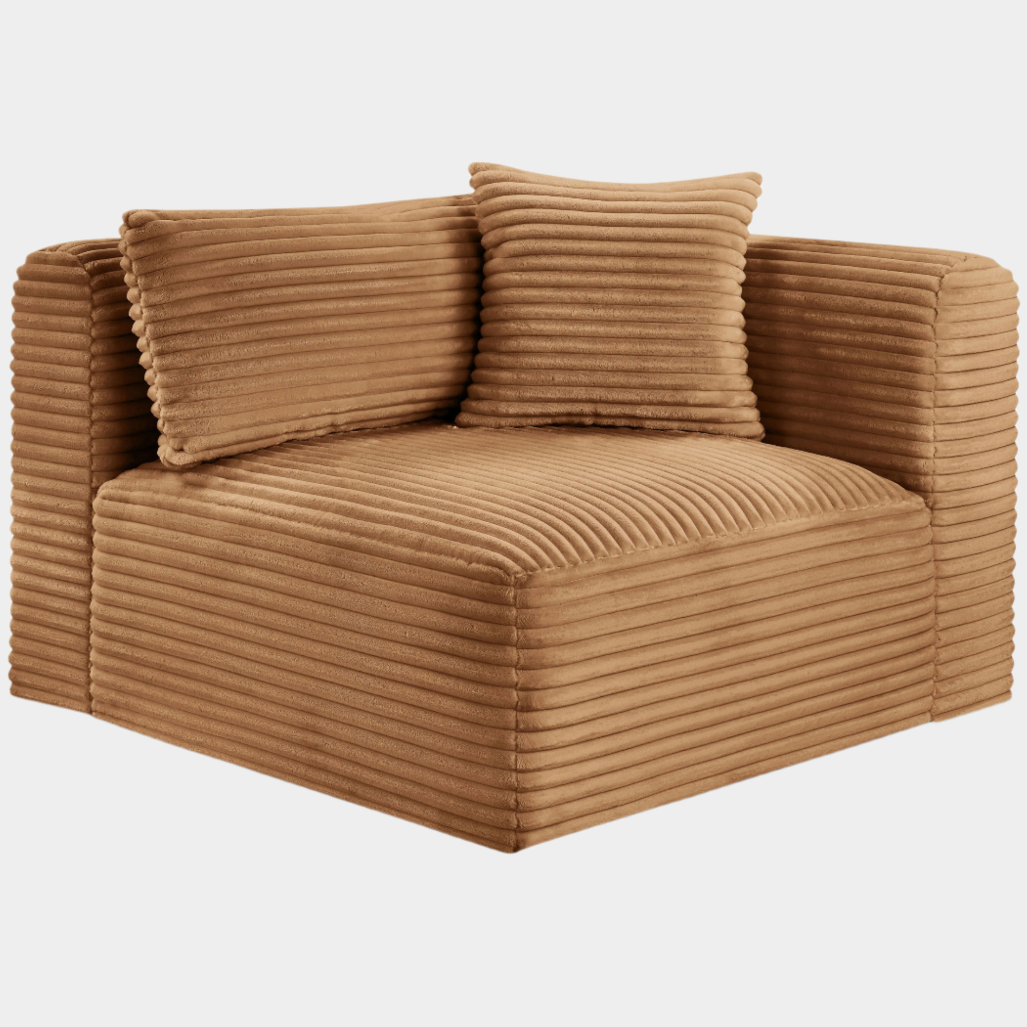 Shaggy Corduroy Performance Fabric Upholstered Accent Chair