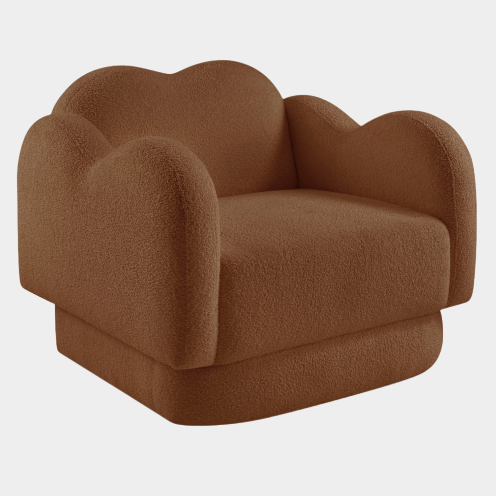 Fauteuil d'appoint rembourré en chenille Vivi