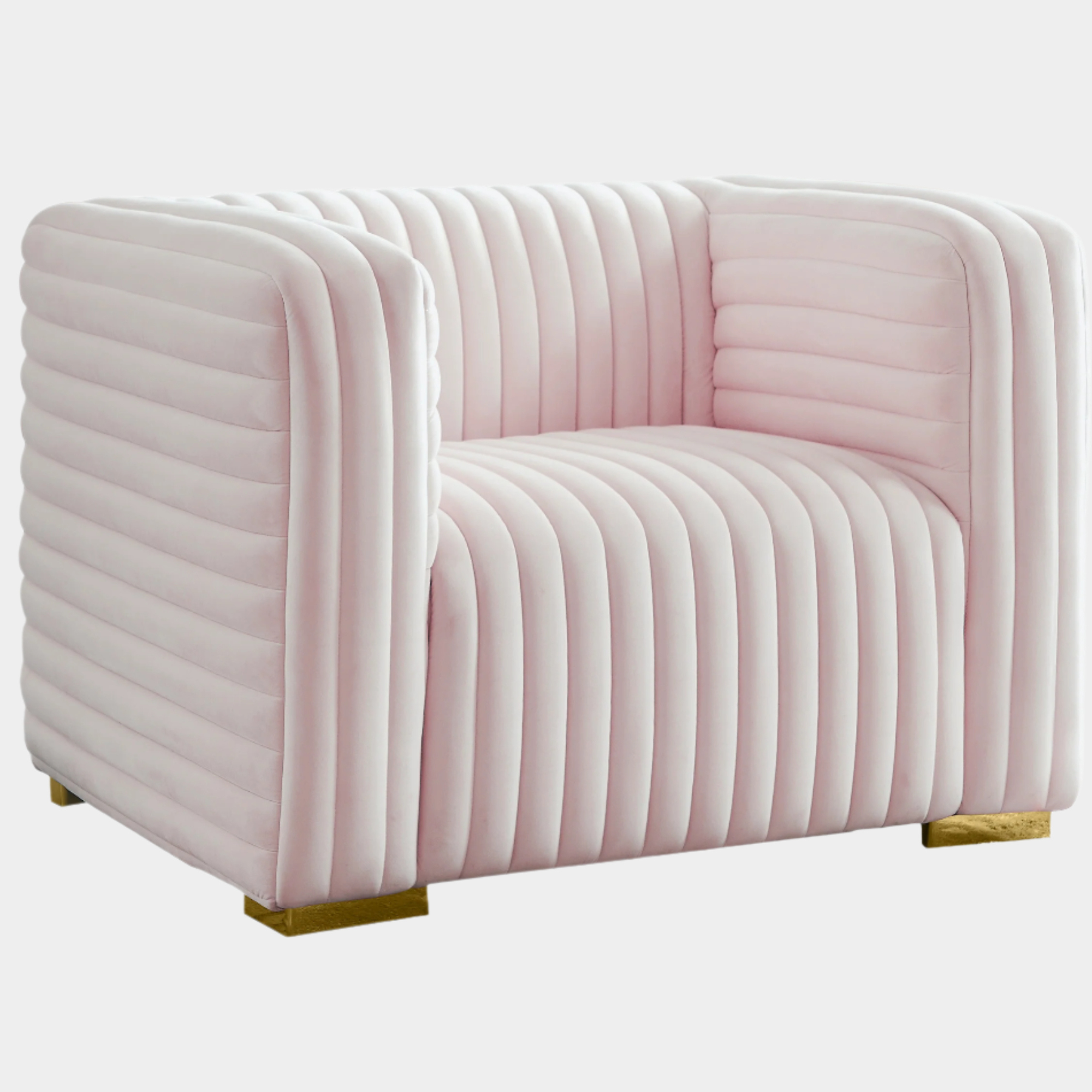 Fauteuil d'appoint rembourré en chenille Vivi