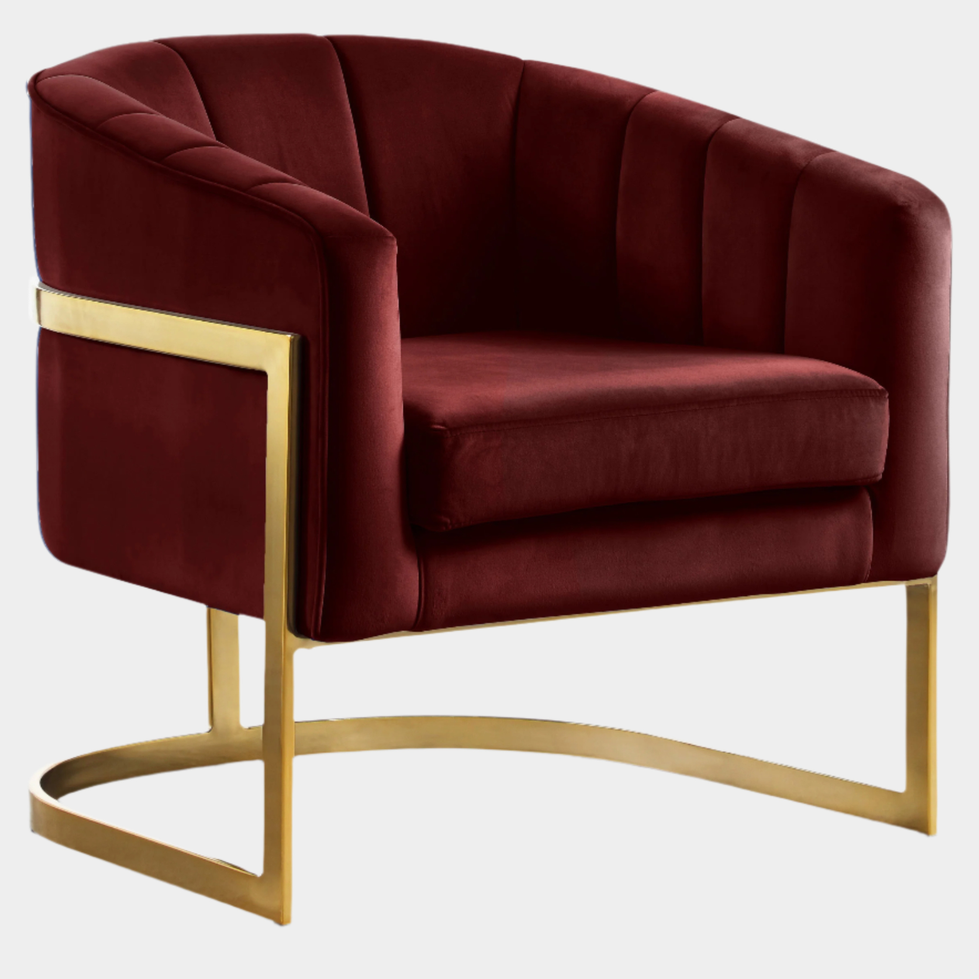 Fauteuil d'appoint rembourré en chenille Vivi