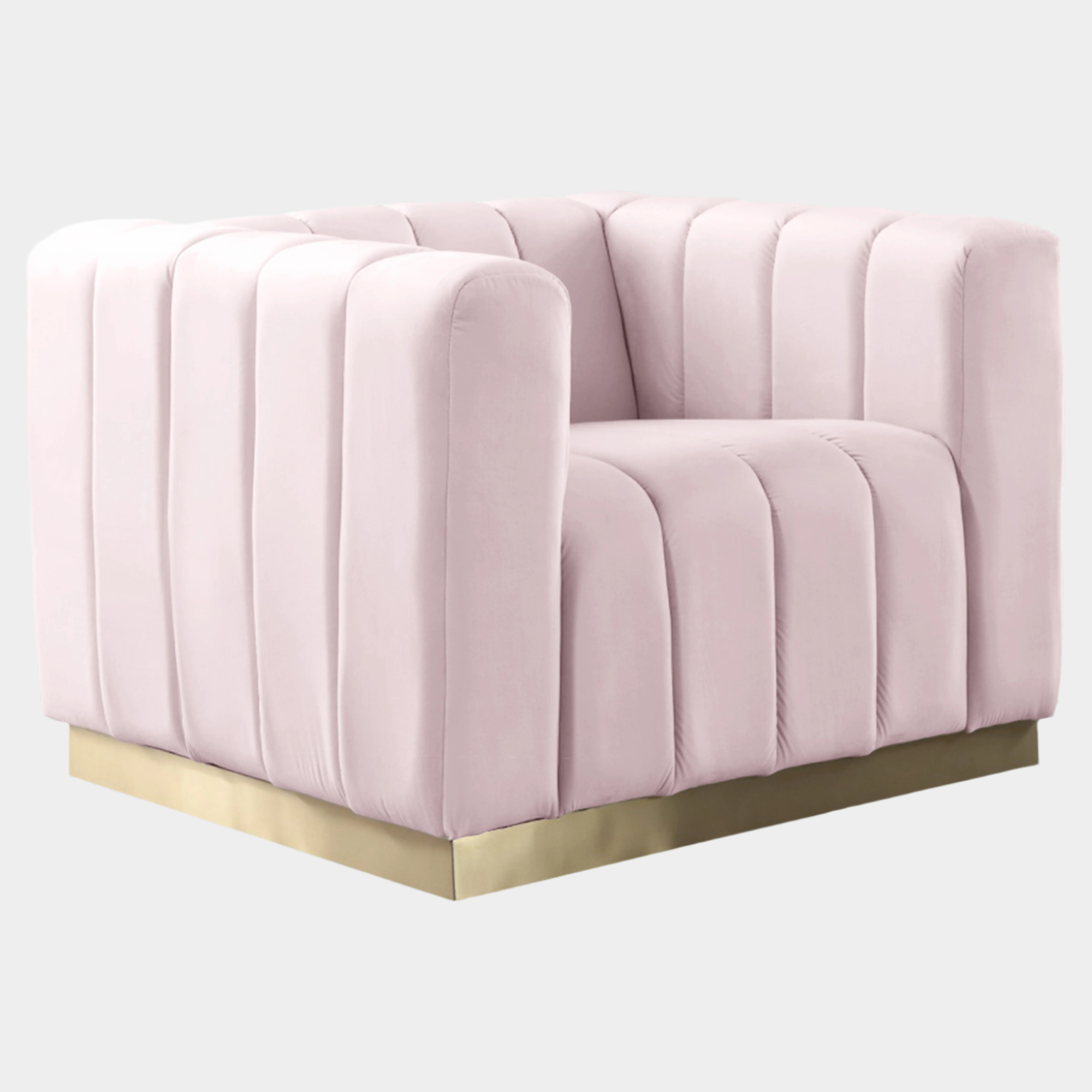 Fauteuil d'appoint rembourré en chenille Vivi