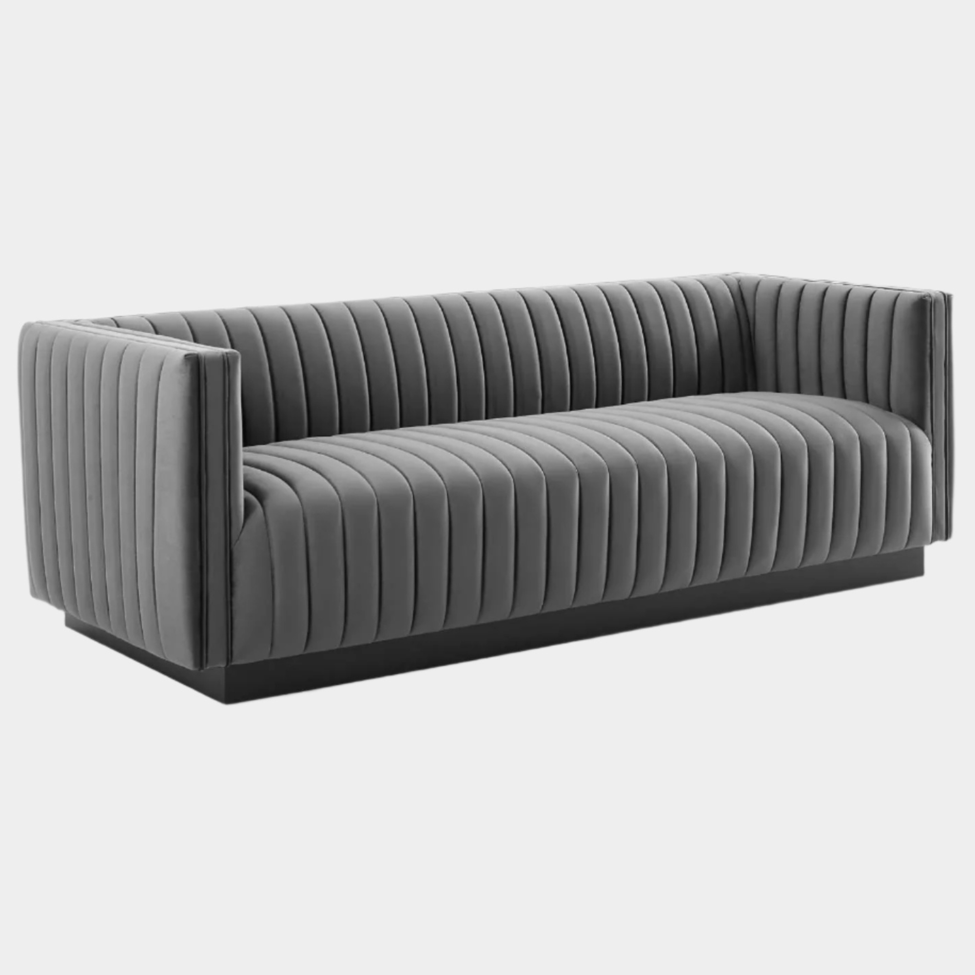 Conjure Channel Tufted Velvet Sofa