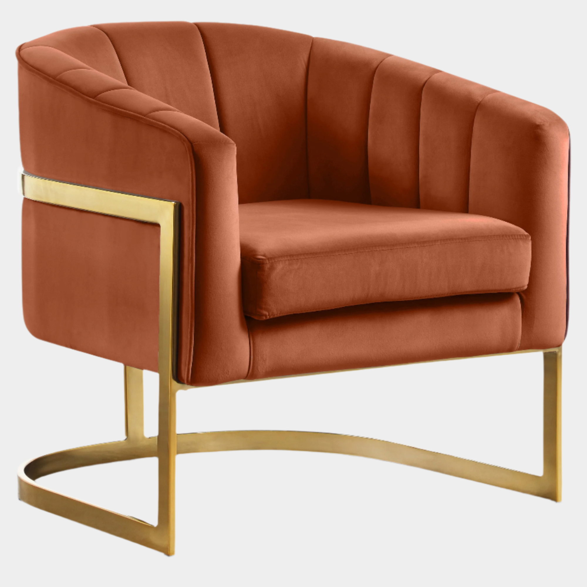 Fauteuil d'appoint rembourré en chenille Vivi