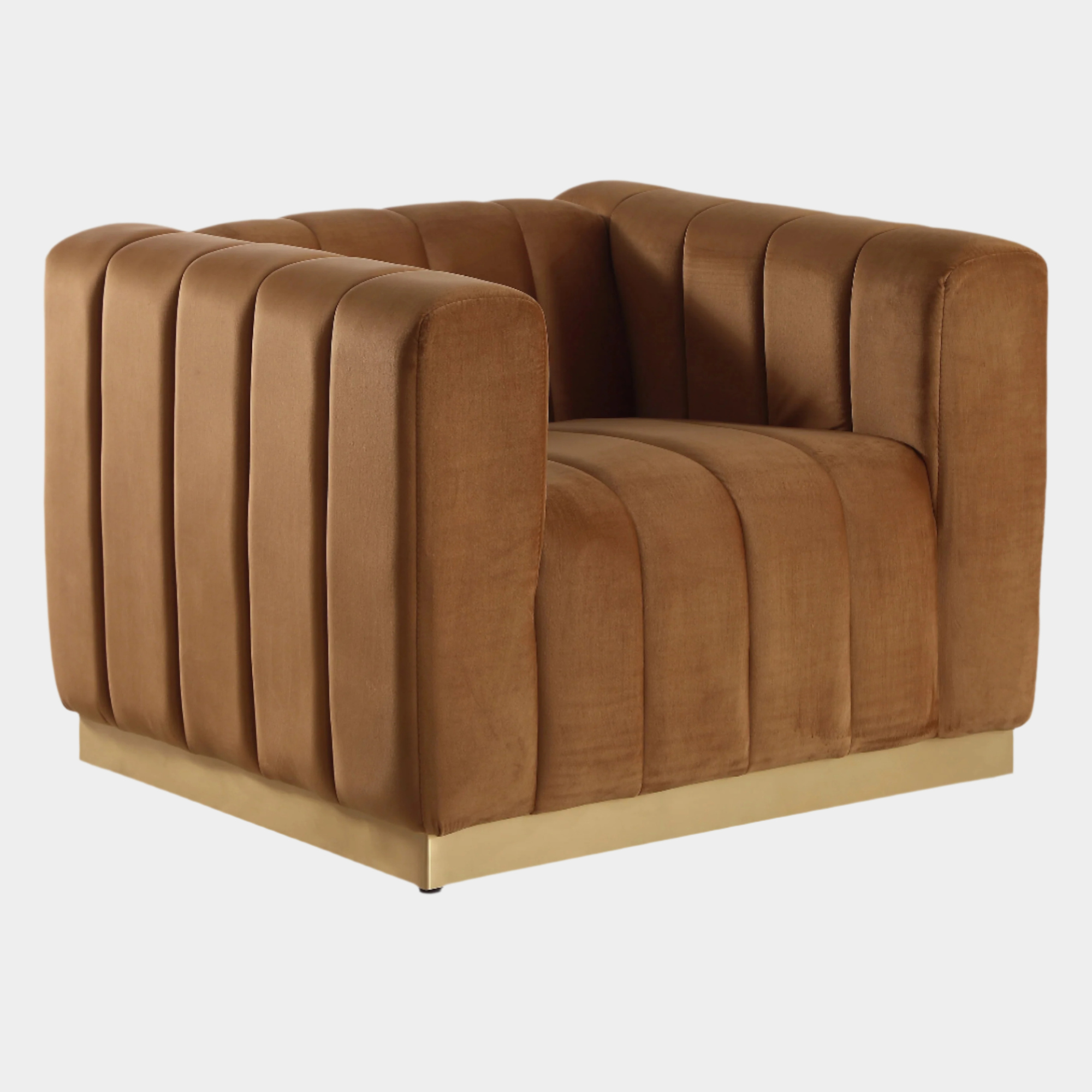 Fauteuil d'appoint rembourré en chenille Vivi