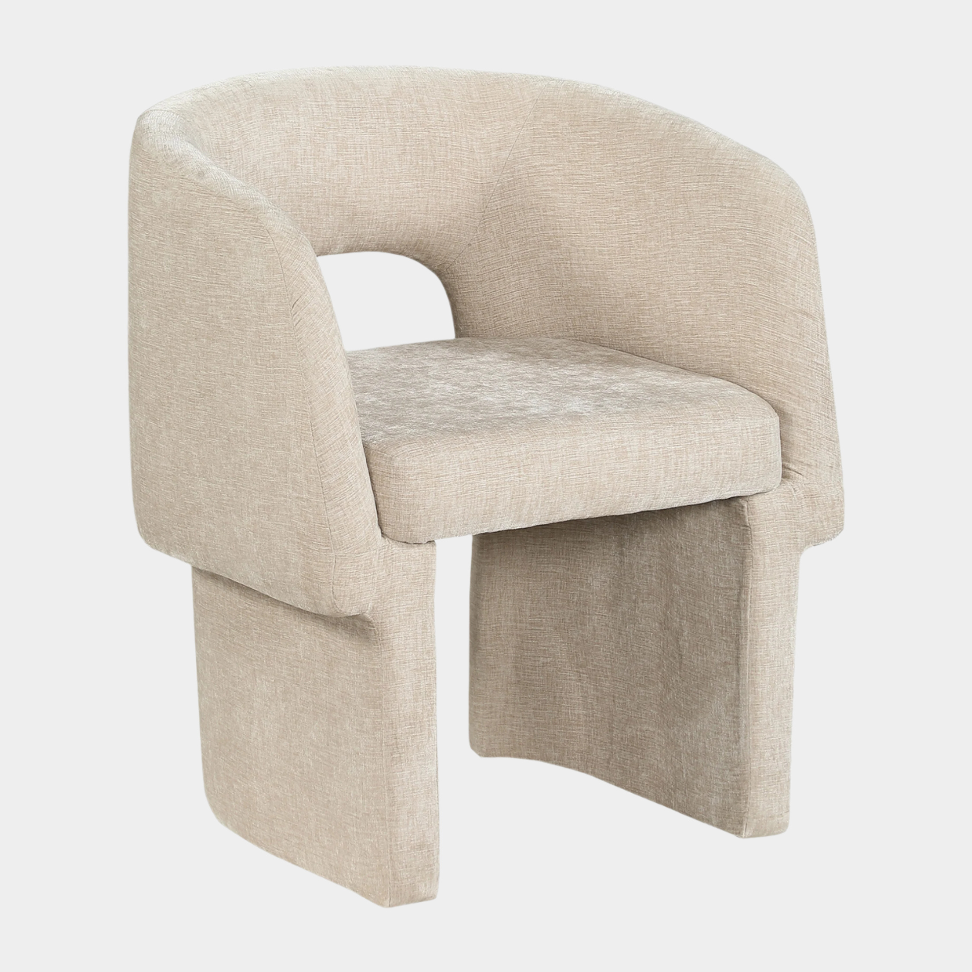 Fauteuil d'appoint rembourré en chenille Vivi