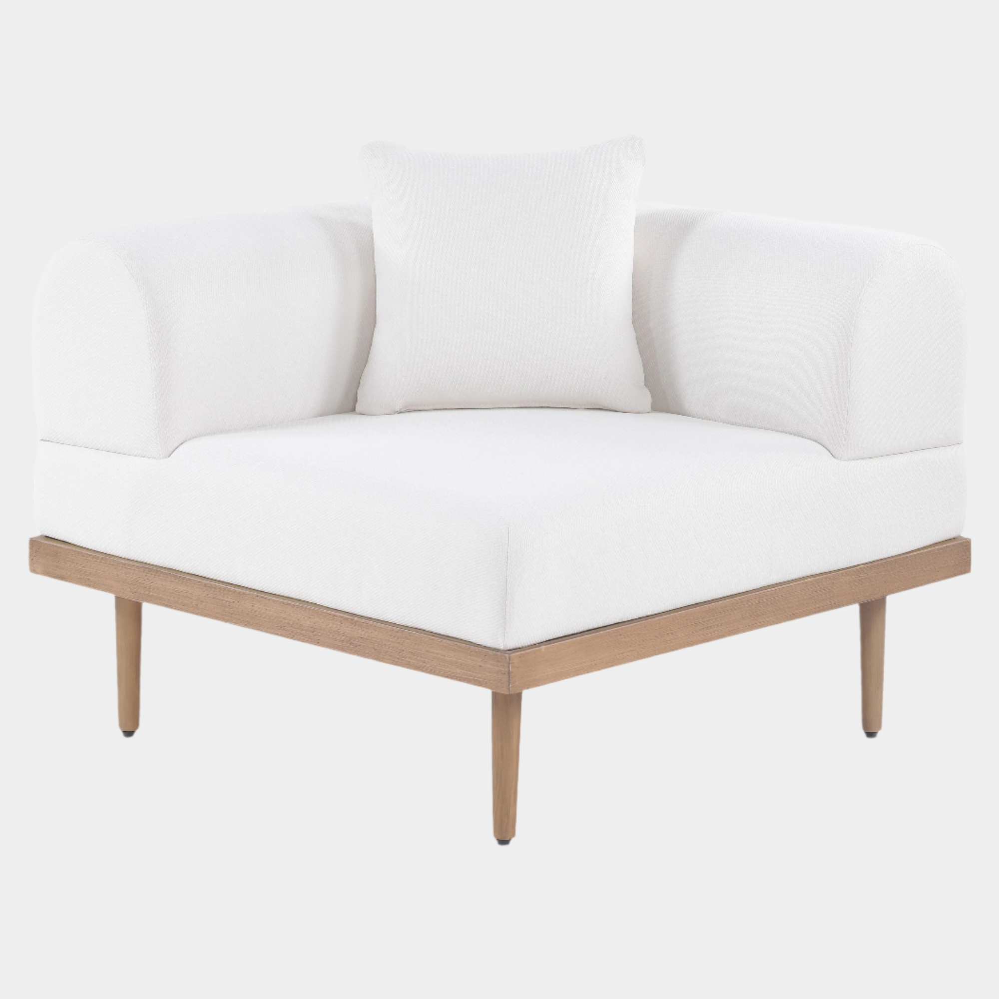 Laguna Resilient Water Resistant Fabric Upholstered Outdoor Patio Modular Corner Chair