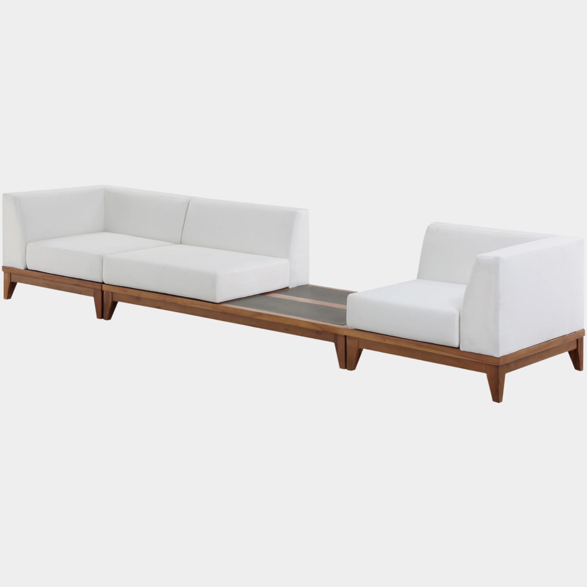 Chaise longue en tissu Orian Teddy