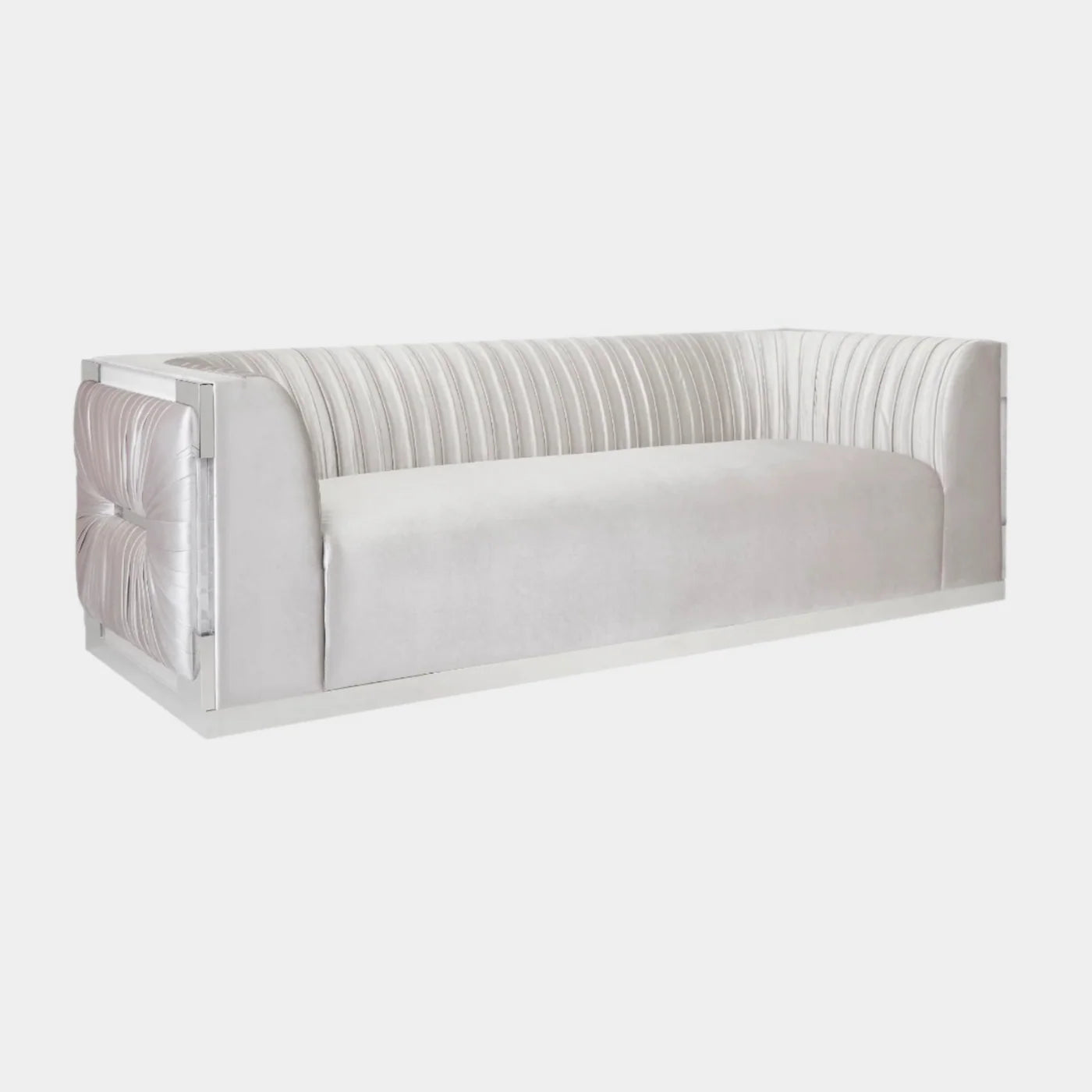 Paloma Loveseat: Grey Velvet