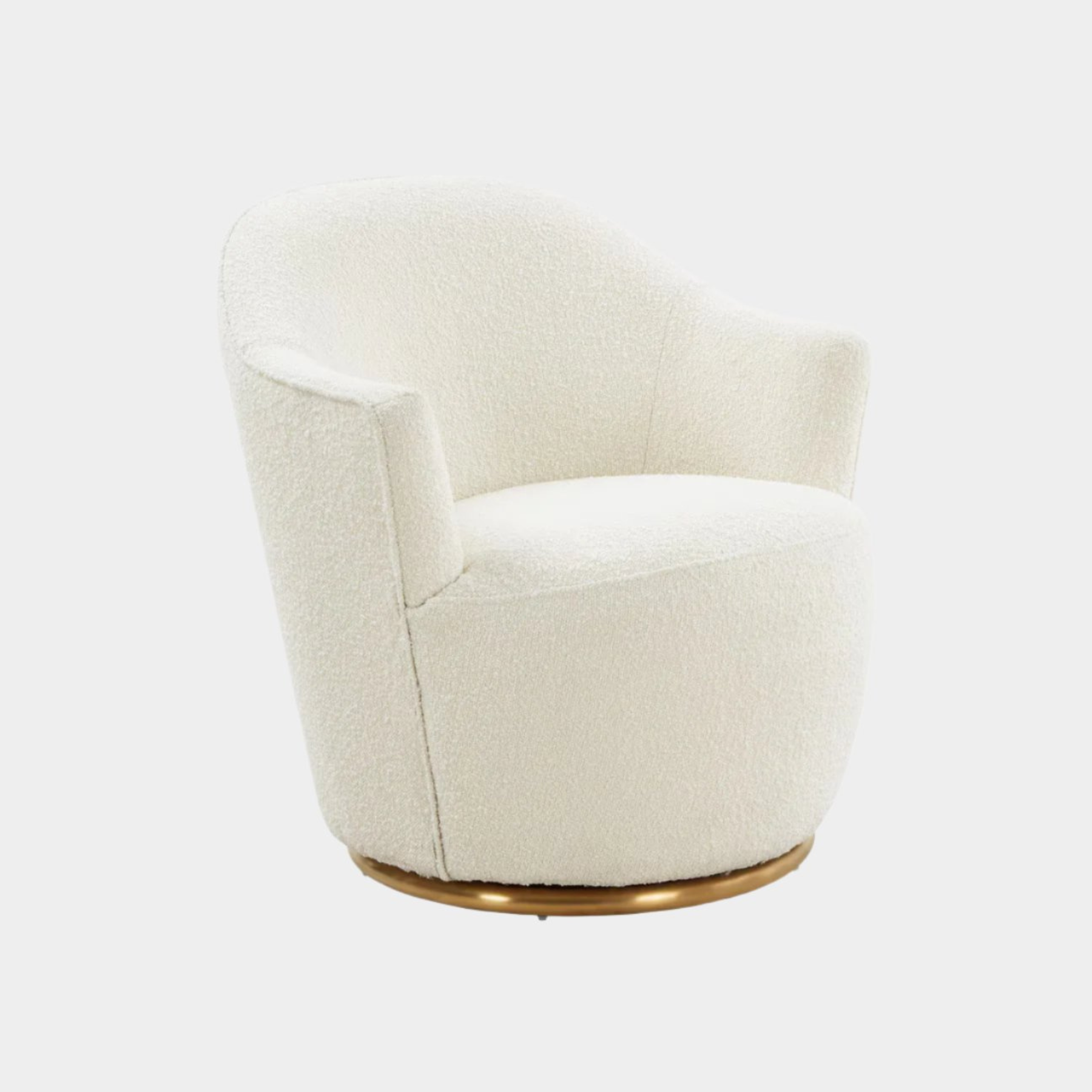 Chaise pivotante Skyla Cream Boucle
