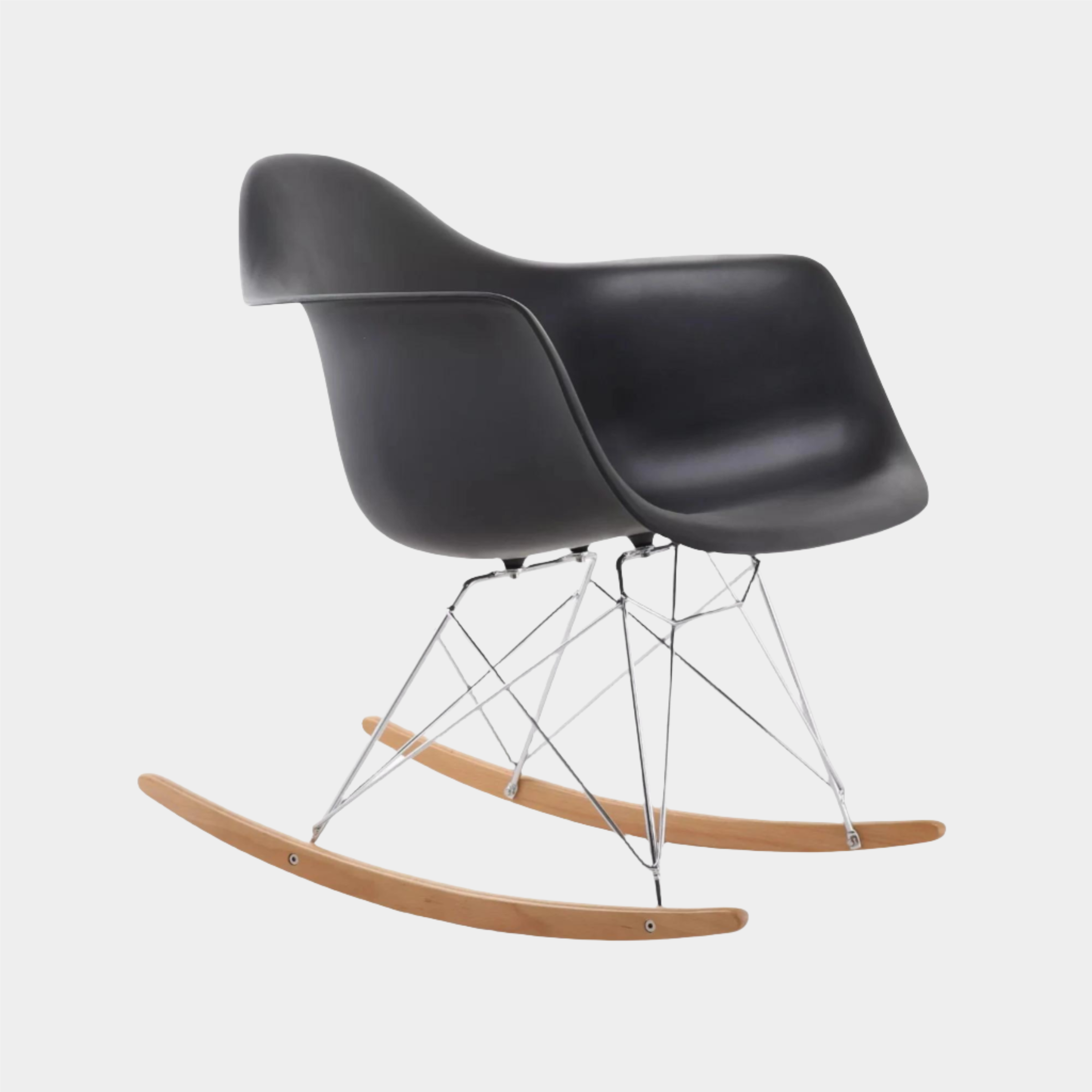Fauteuil à bascule en plastique moulé Eames