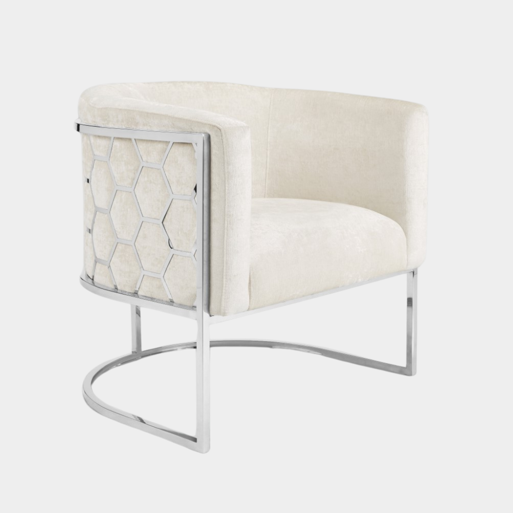 Honeycomb Chair Ivory Linen
