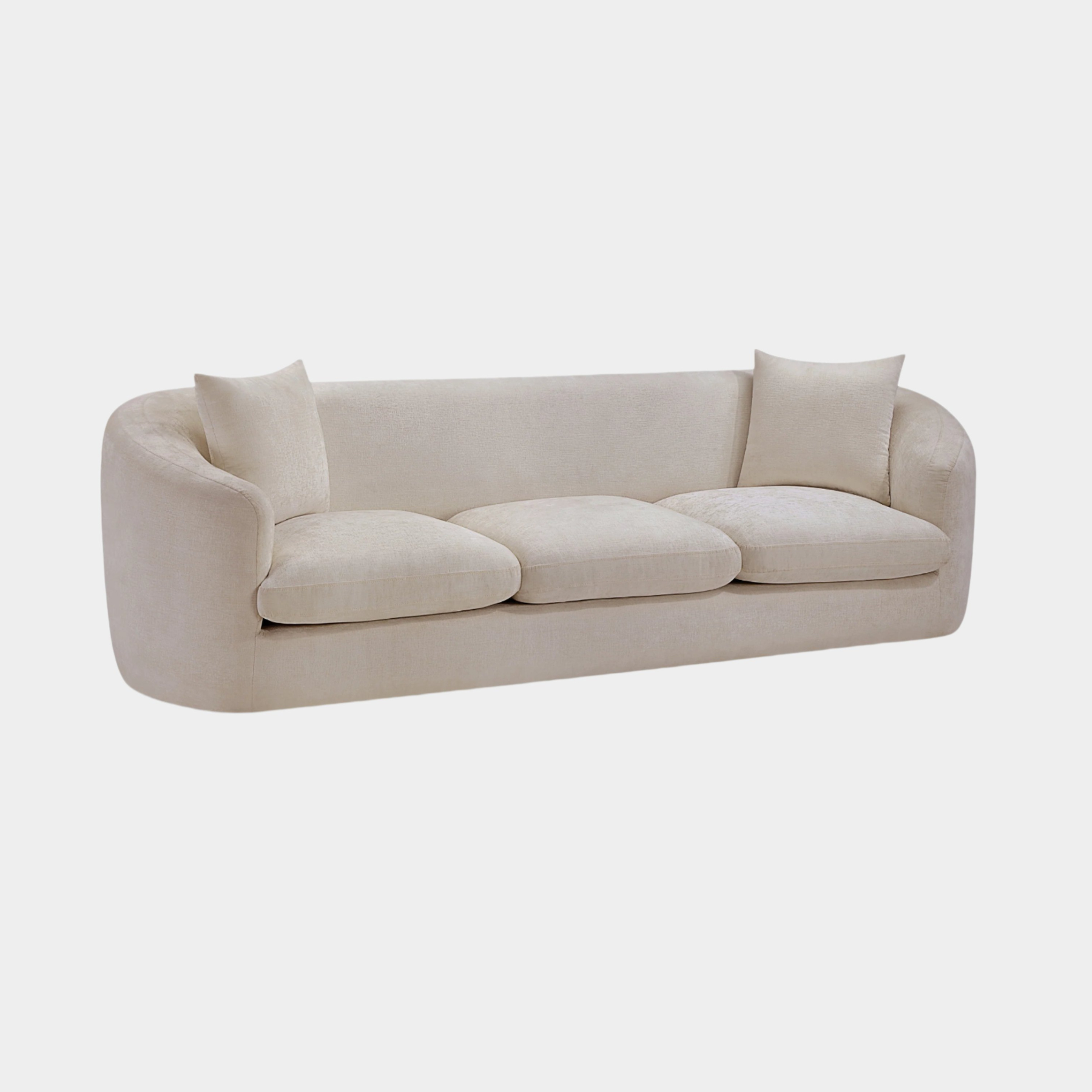 Canapé rembourré en tissu chenille Penelope