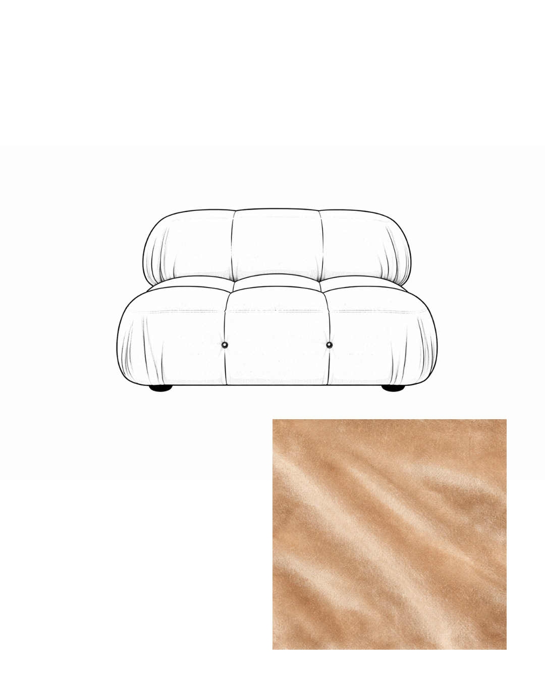 Mario Bellini Velvet Lounge Chair