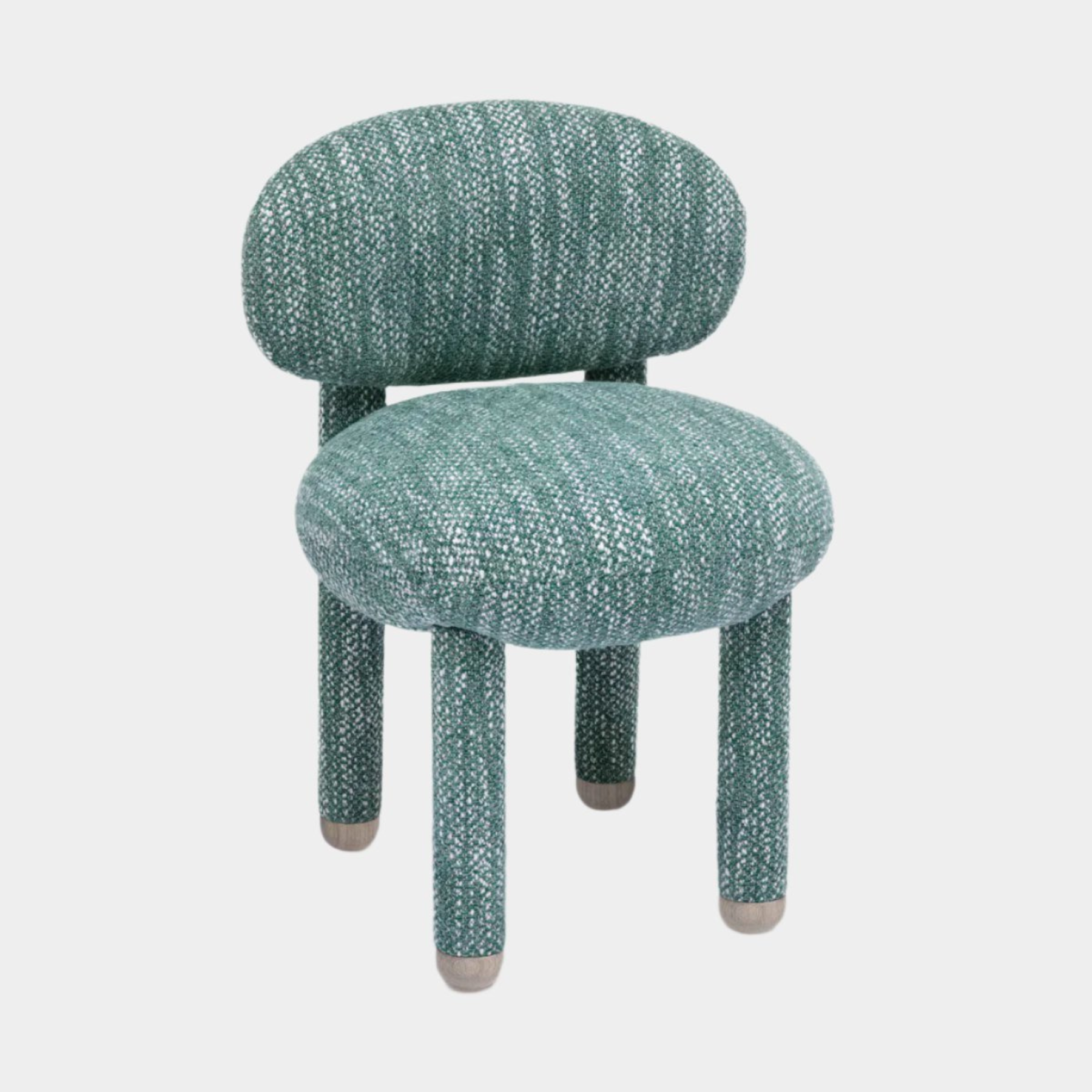 Chaise d'appoint en tissu haute performance Nubby Teal de Manu