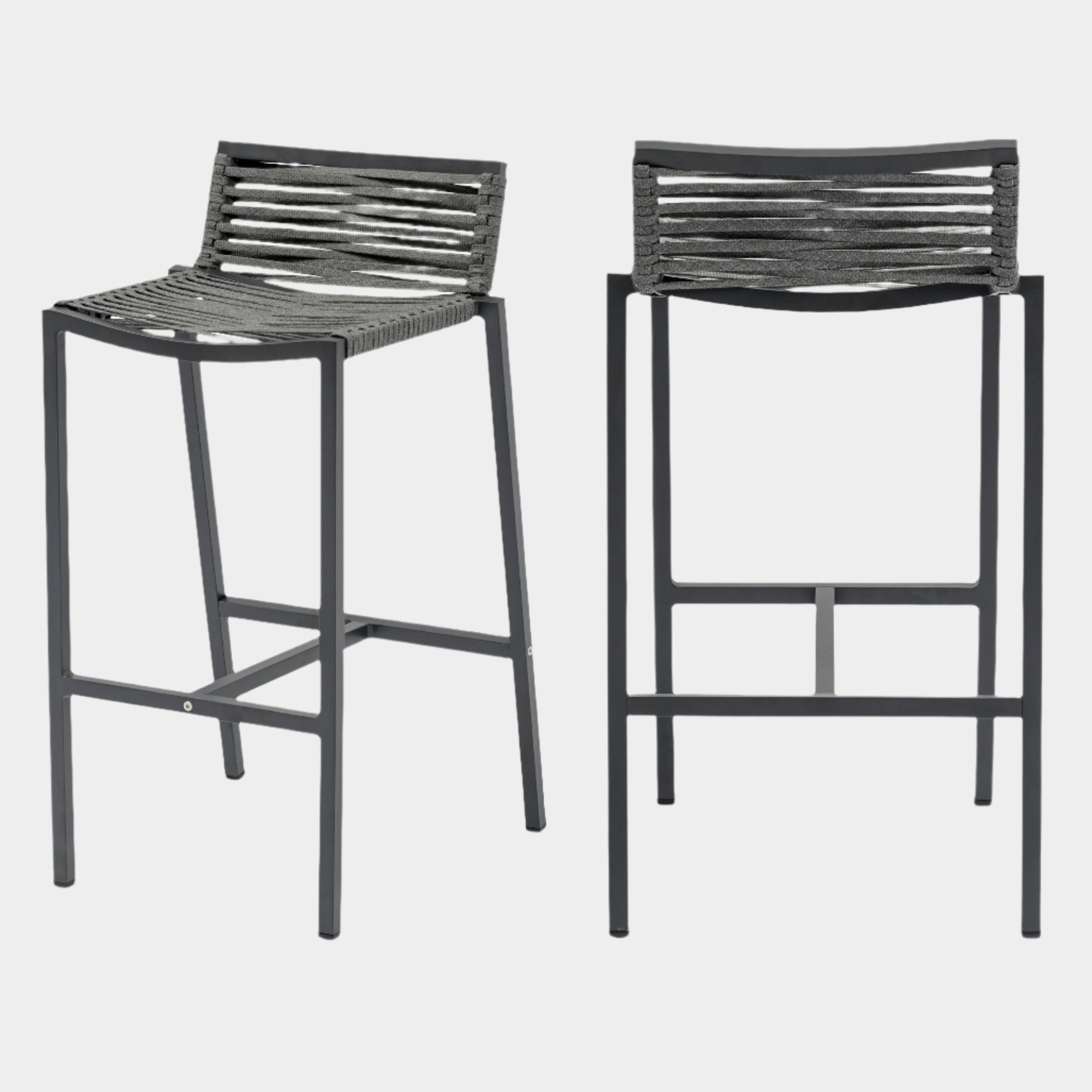 Maldives Mesh And Rope Fabric Outdoor Patio Bar Stool