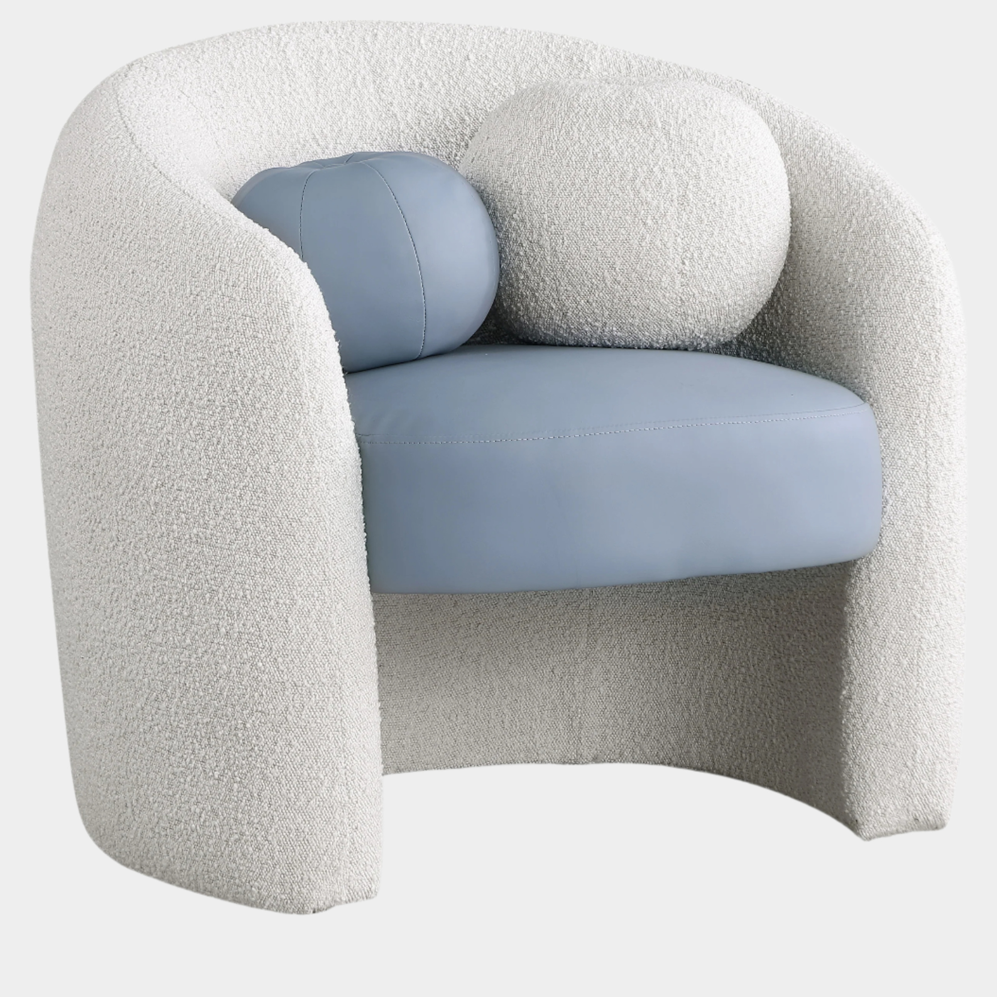 Fauteuil d'appoint rembourré en chenille Vivi