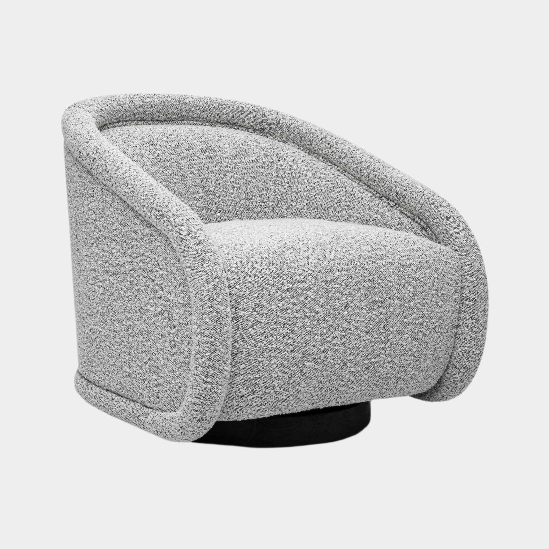 Chaise pivotante Rory Grey Boucle