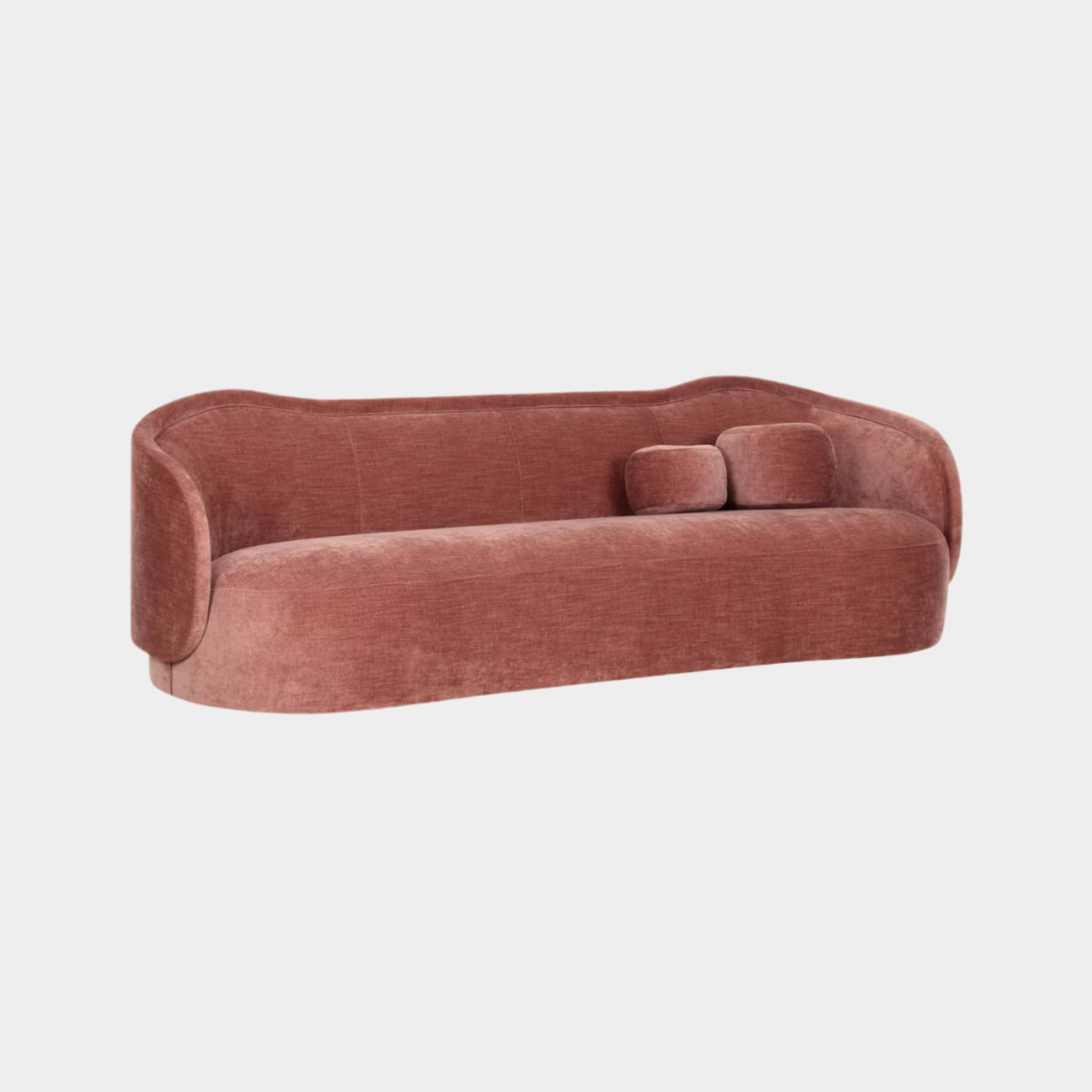 Canapé Circe en velours texturé mauve