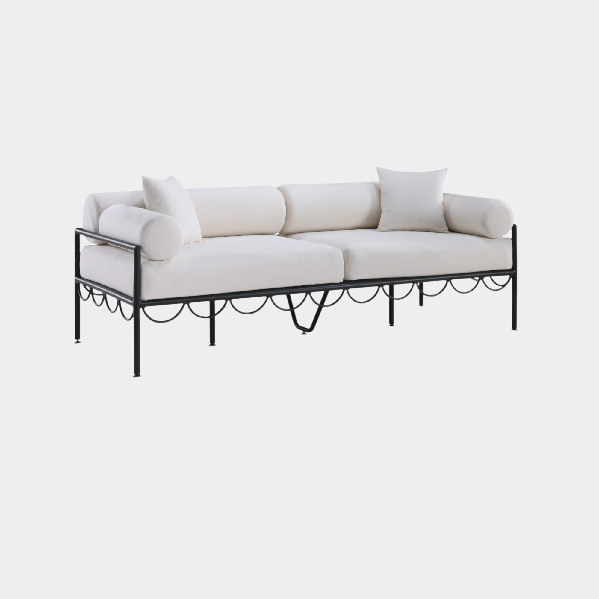 Chaise longue en tissu Orian Teddy