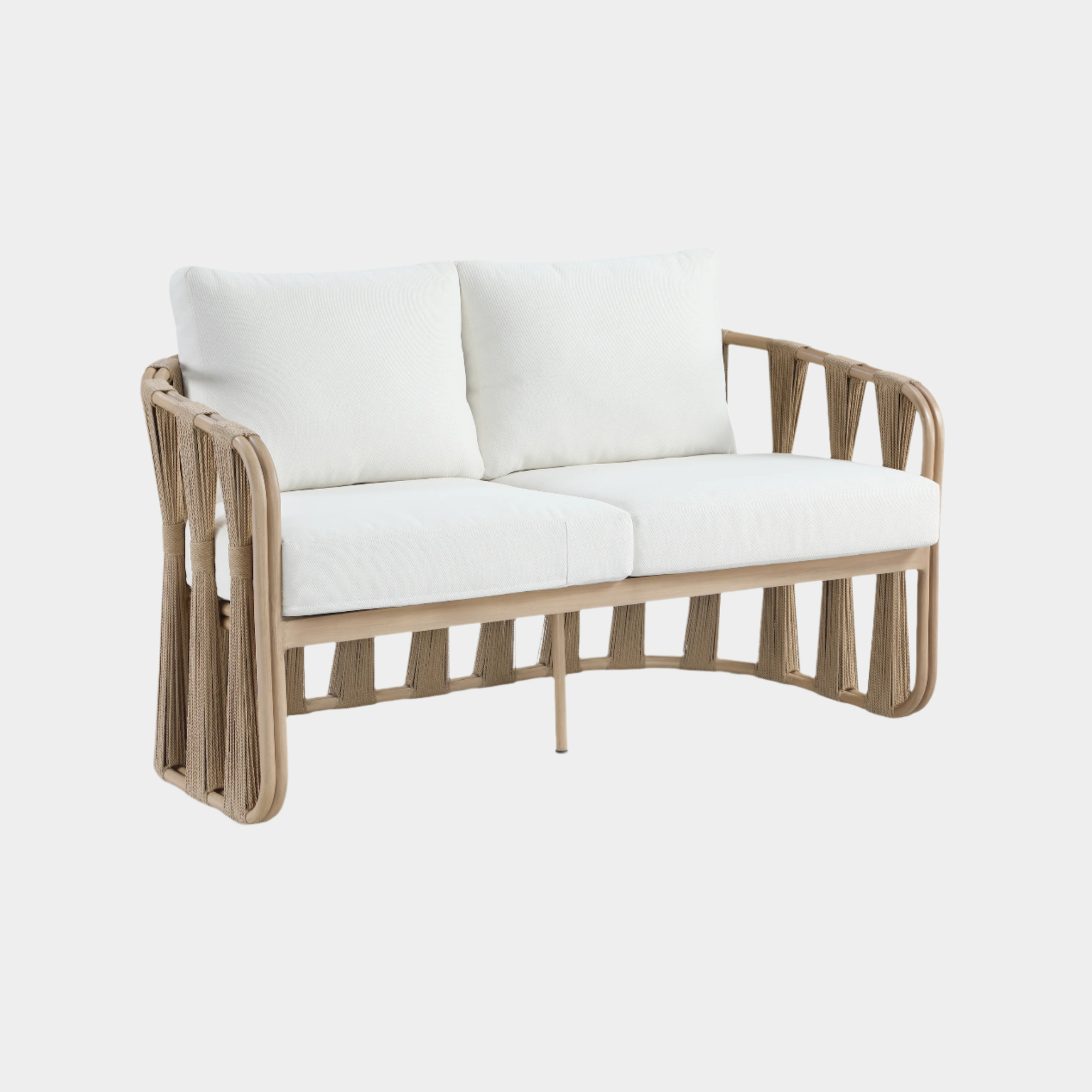 San Pietro Resilient Waterproof Fabric Upholstered Outdoor Patio Loves