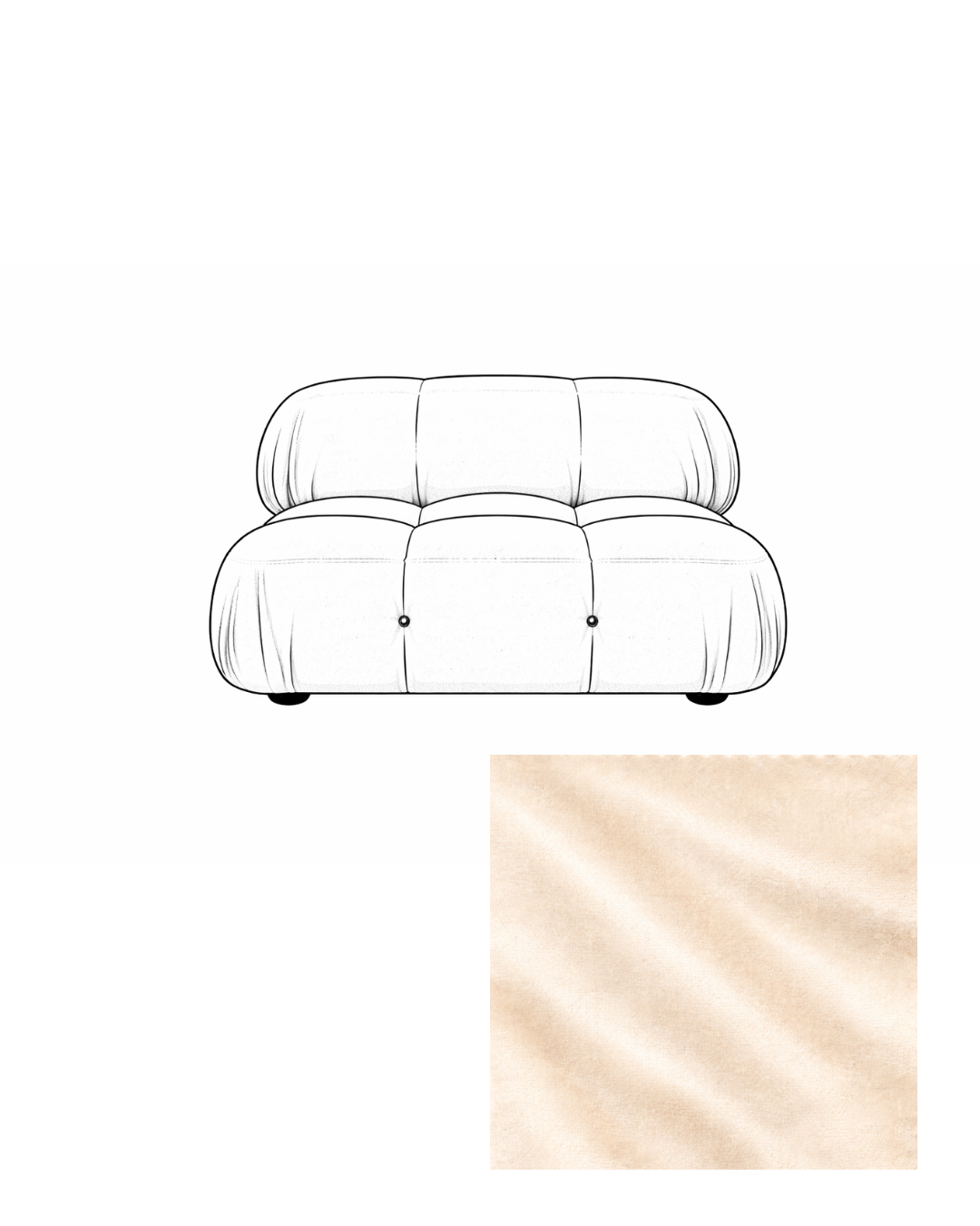 Mario Bellini Velvet Lounge Chair